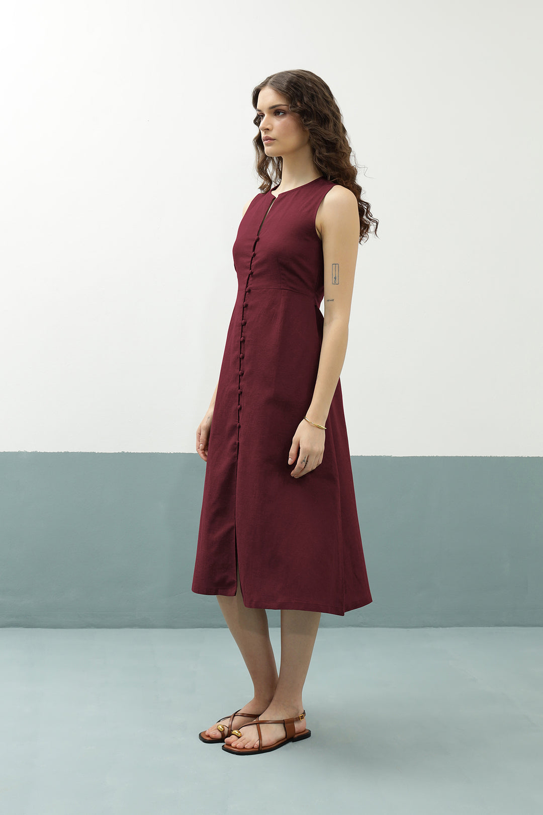 Lana Dress: Burgandy