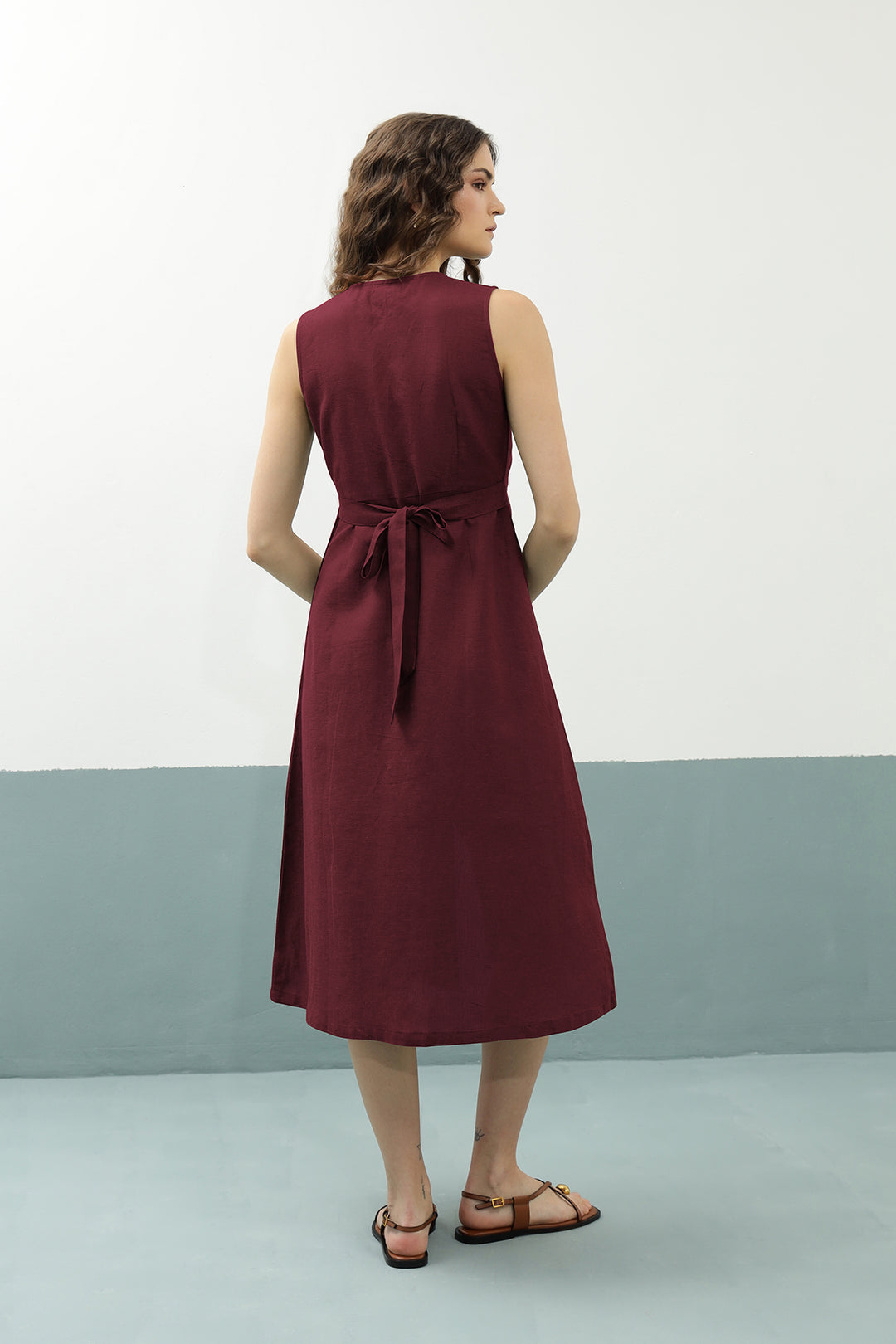 Lana Dress: Burgandy