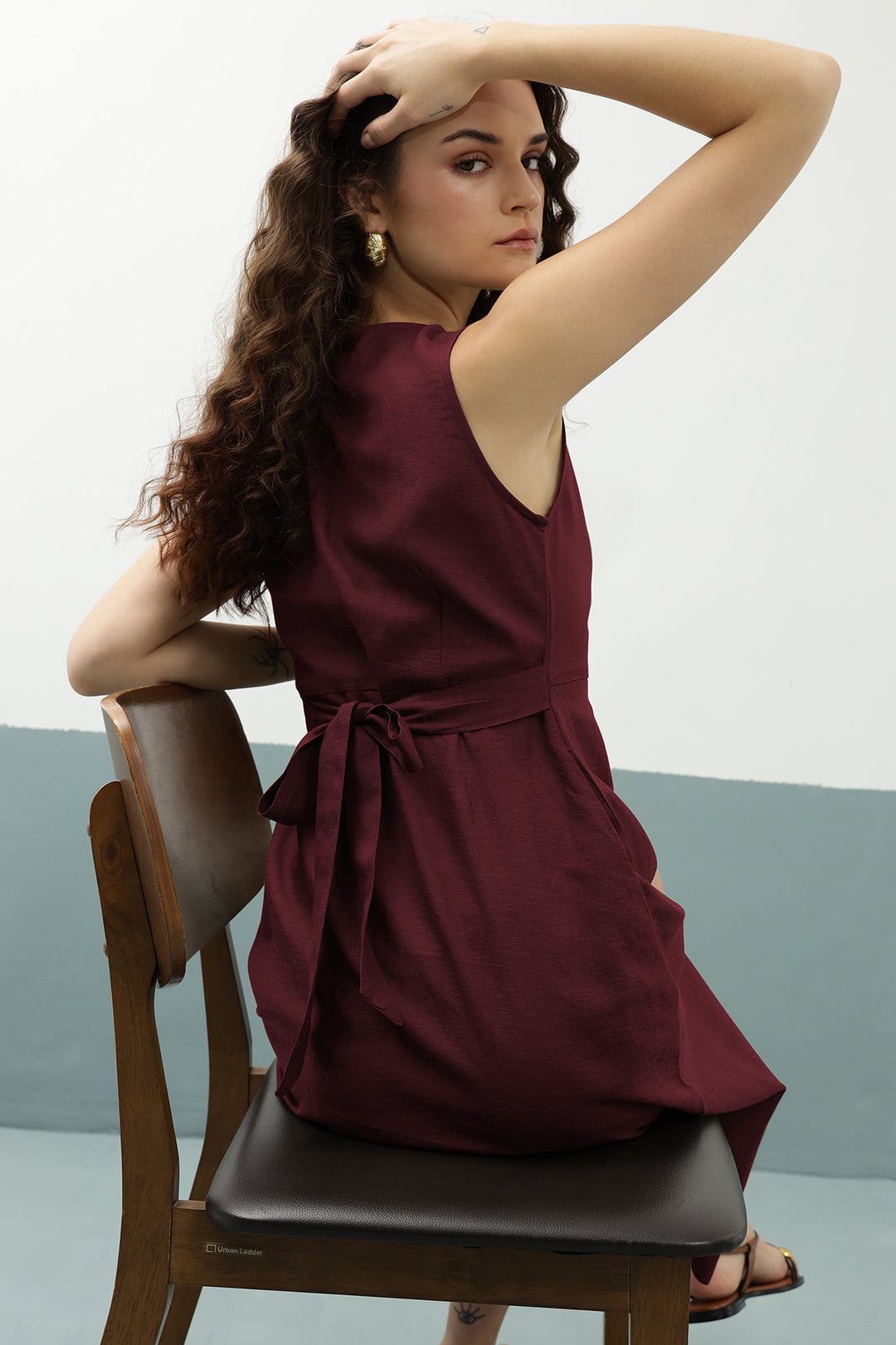 Lana Dress: Burgandy
