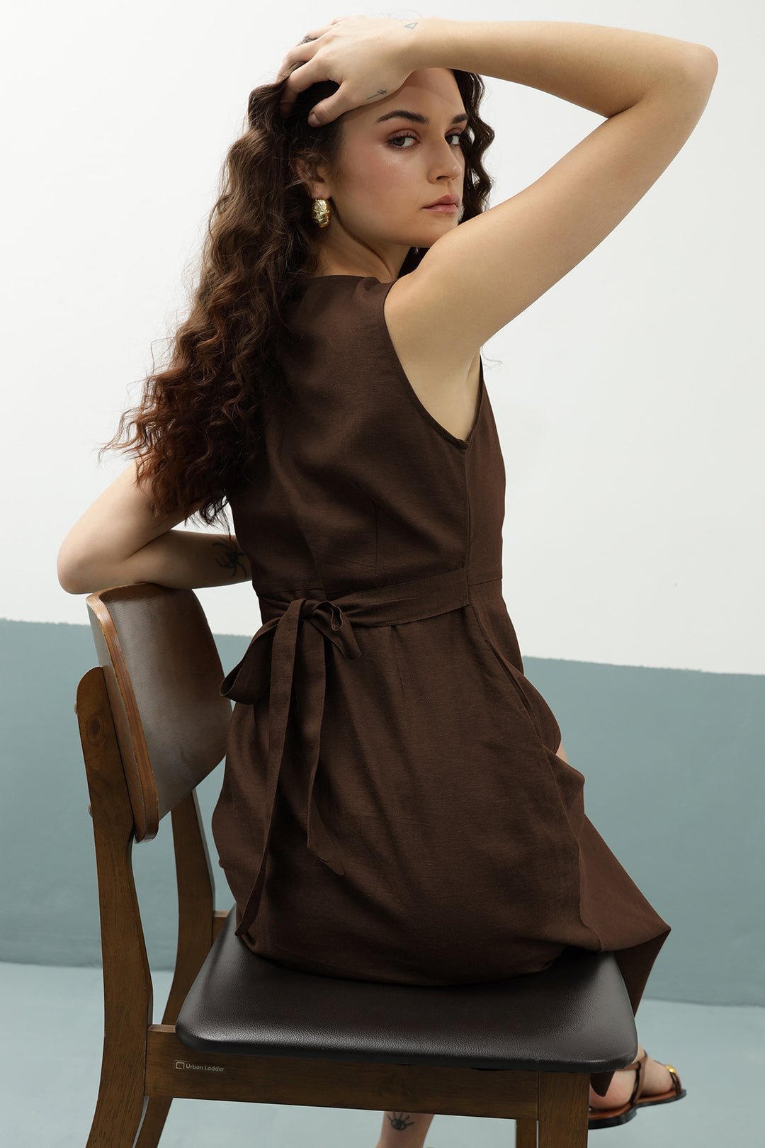 Lana Dress: Coco Brown OLAVI Lana Dress: Coco Brown OLAVI