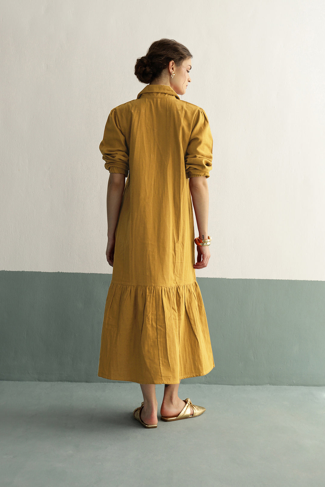 Rosetta Dress: Mustard