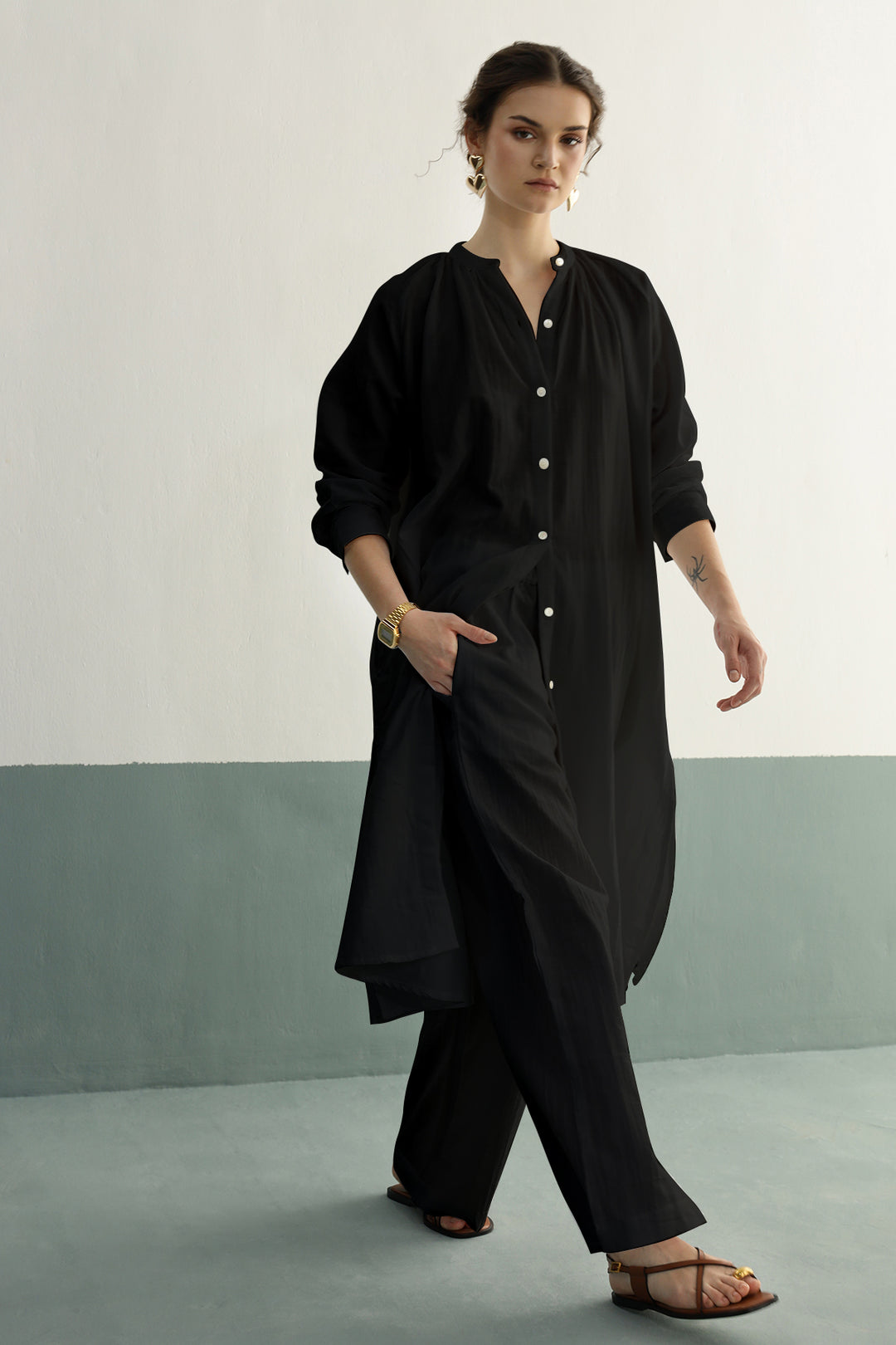 Leona Co-ord Set: Black