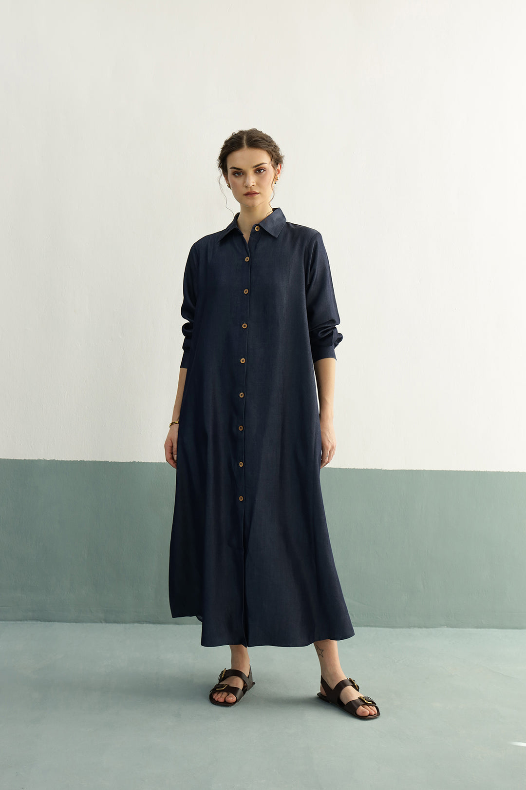 Cleo Shirt Dress: Shamray