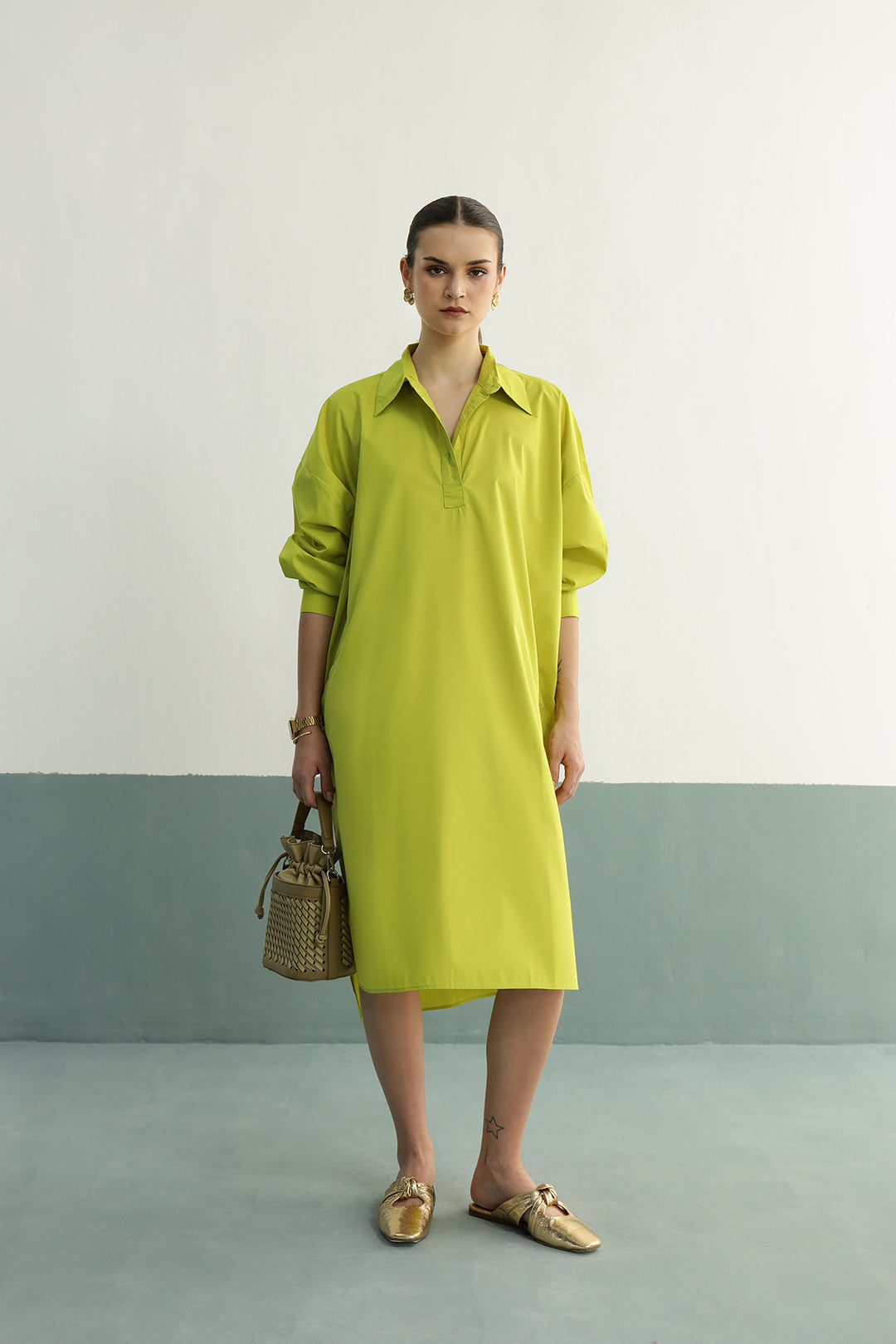Lazy Sunday Tunic: Lime Green OLAVI Lazy Sunday Tunic: Lime Green OLAVI
