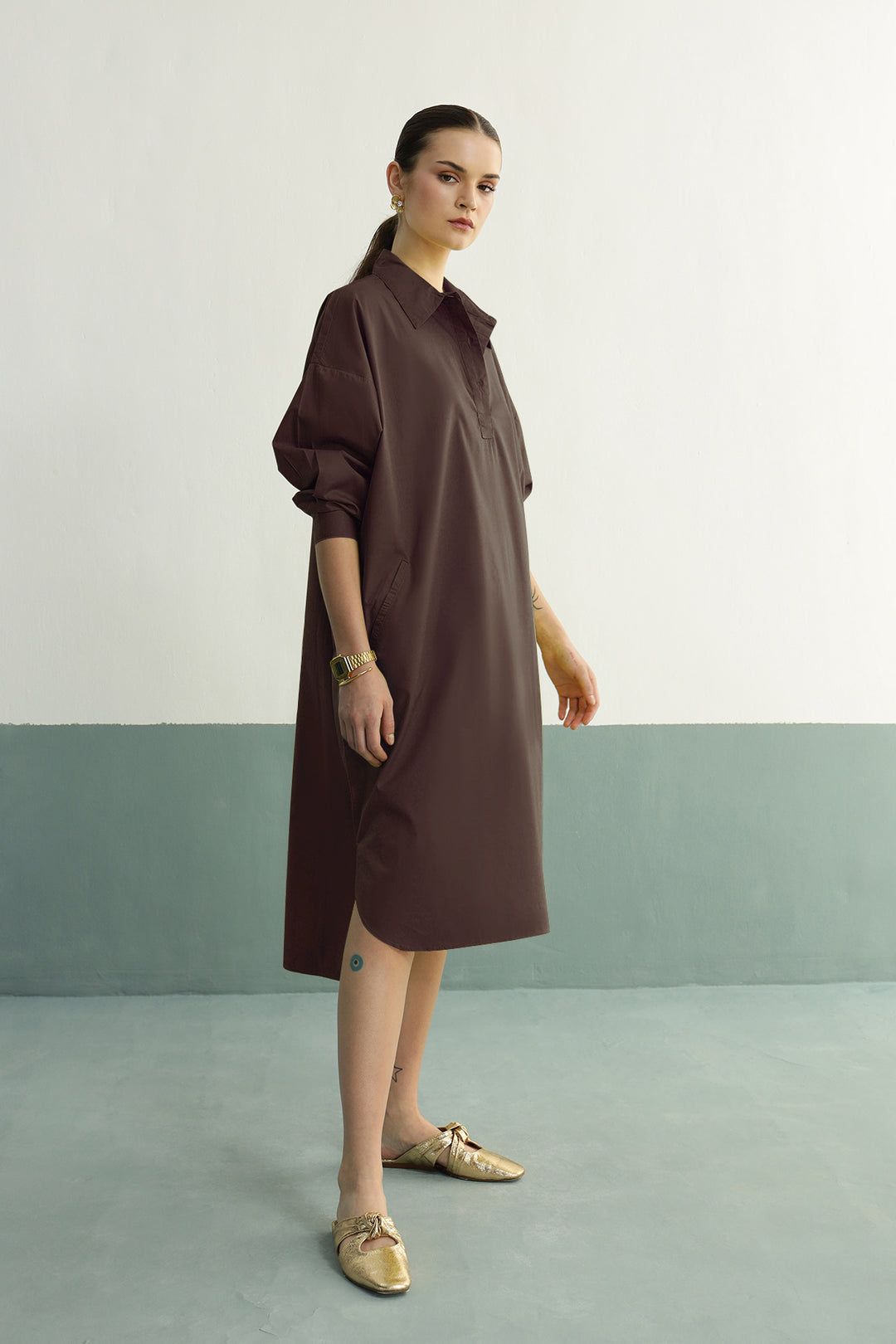 Lazy Sunday Tunic: Coco Brown