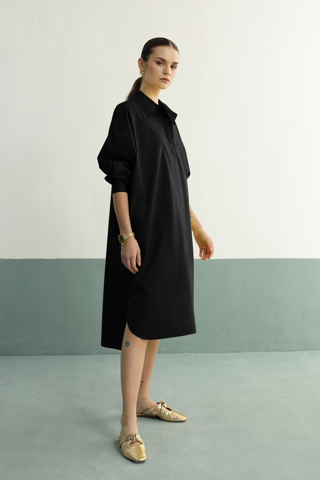 Lazy Sunday Tunic: Black