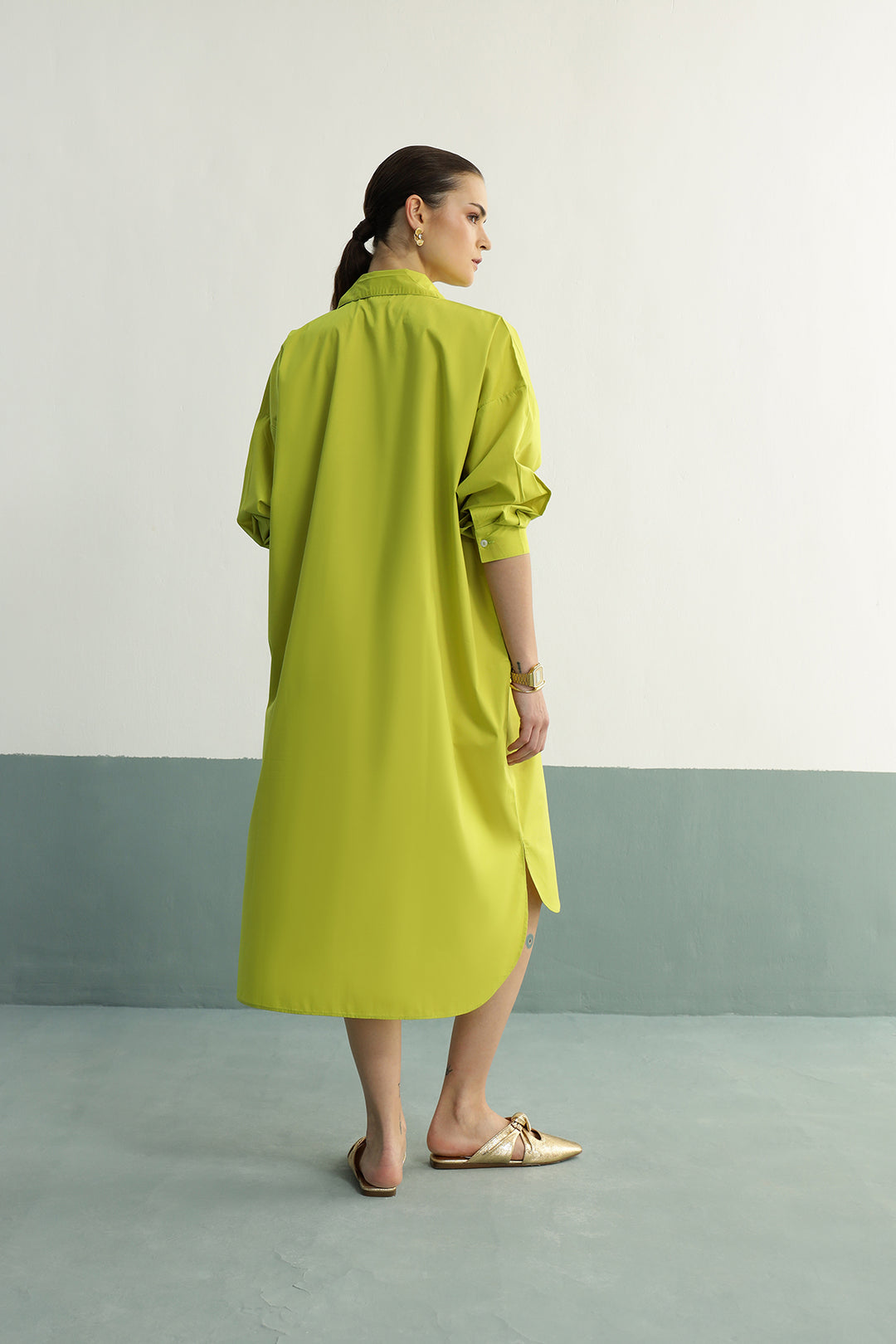 Lazy Sunday Tunic: Lime Green - Main Image
