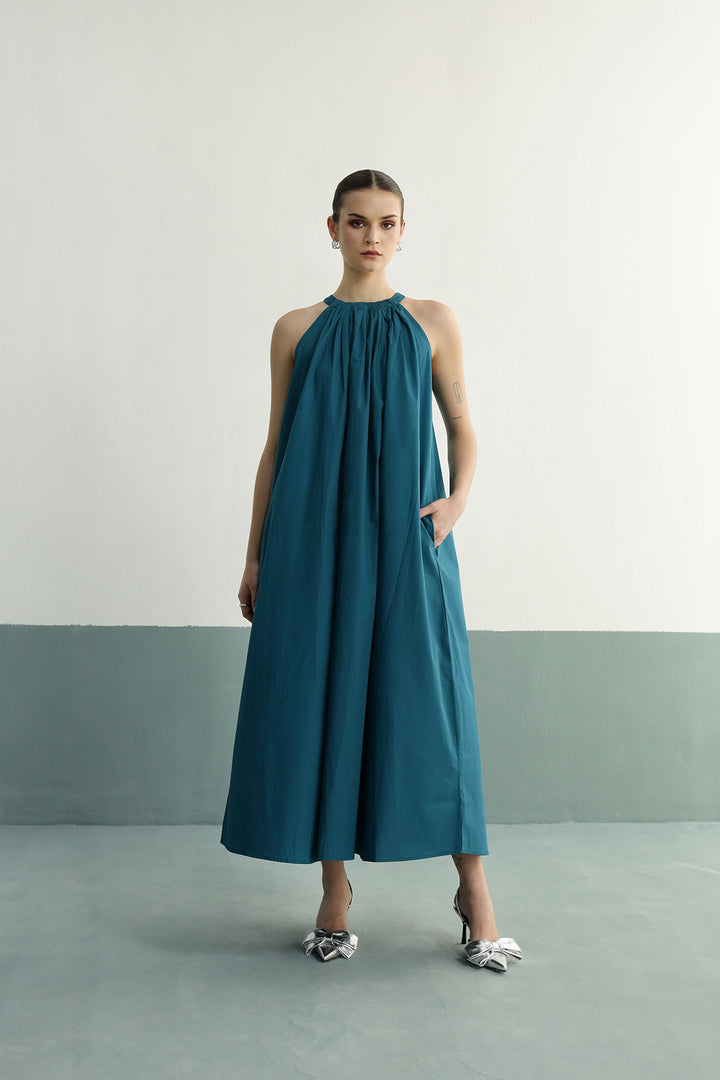 Rumi Dress: Teal Blue