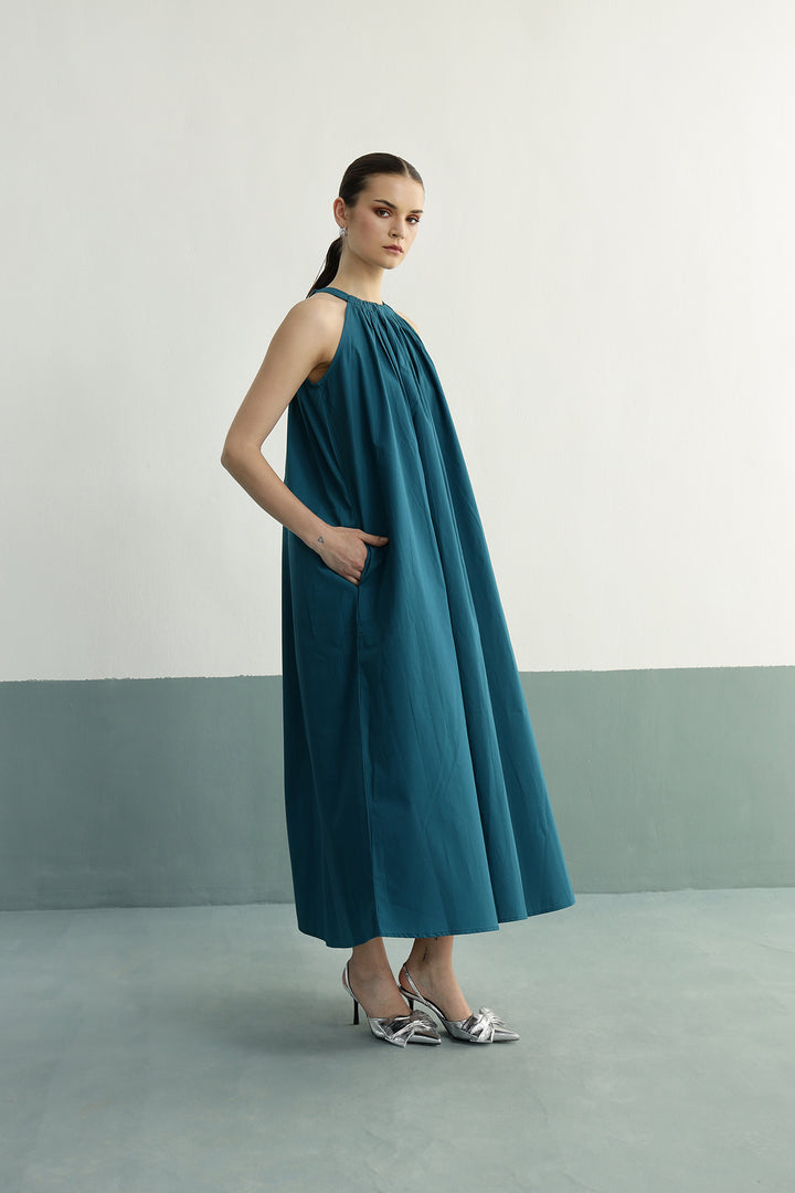 Rumi Dress: Teal Blue