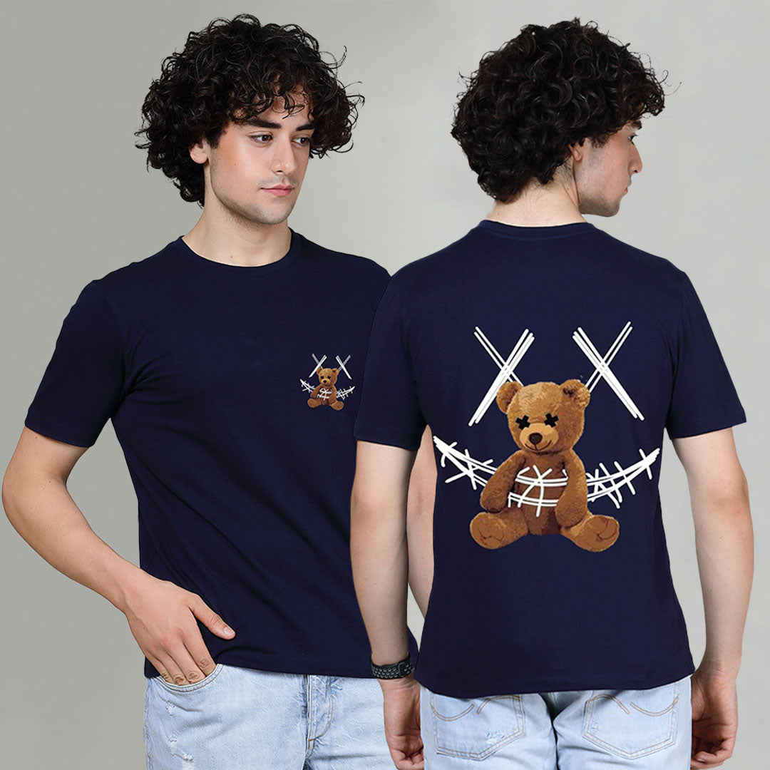 Drawstring Bear - Printed Half sleeves T- Shirt