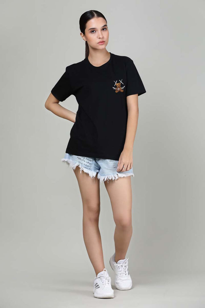 Drawstring Bear - Printed Half sleeves T- Shirt