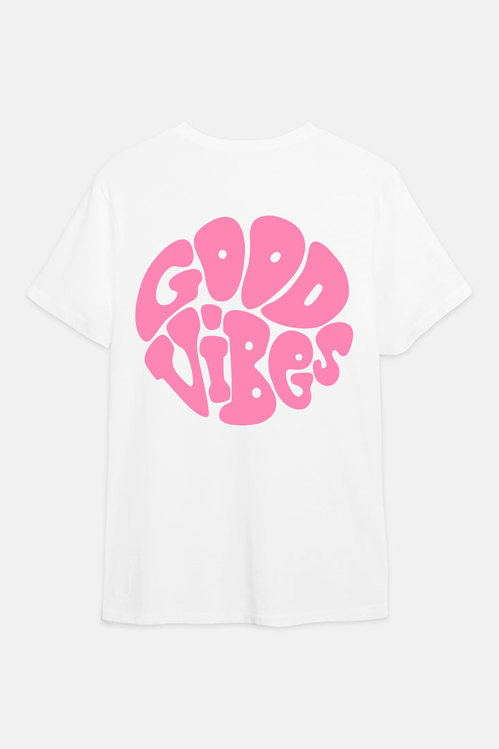 Good vibes - Unisex Half sleeve T-Shirt - White