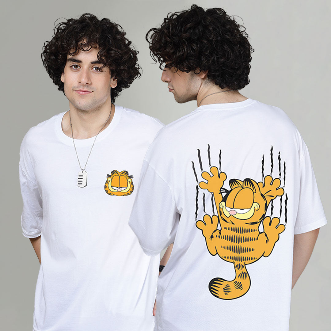 Scratchy Garfield - Printed Oversized Tees