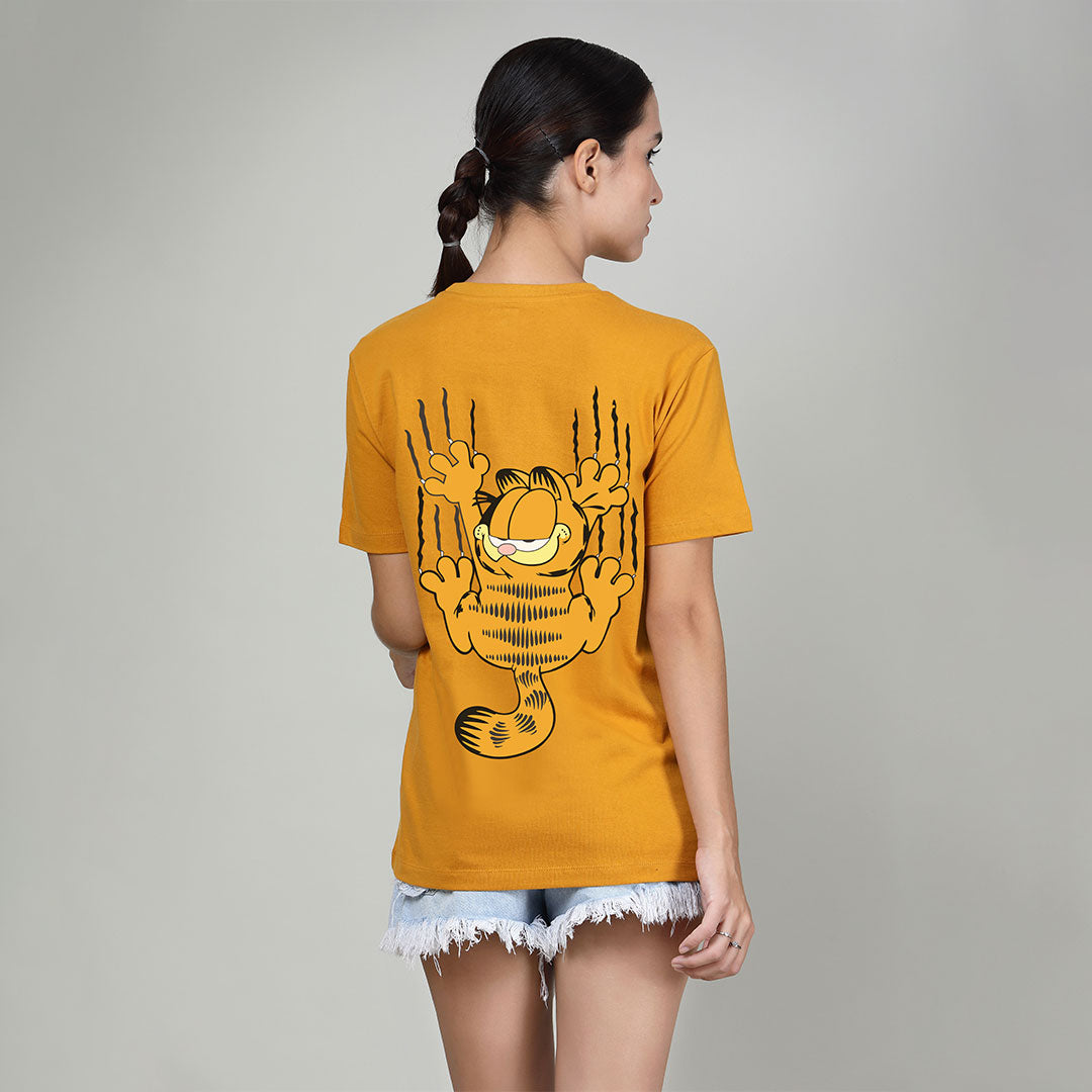 Scratchy Garfield - Printed Half sleeves T- Shirt