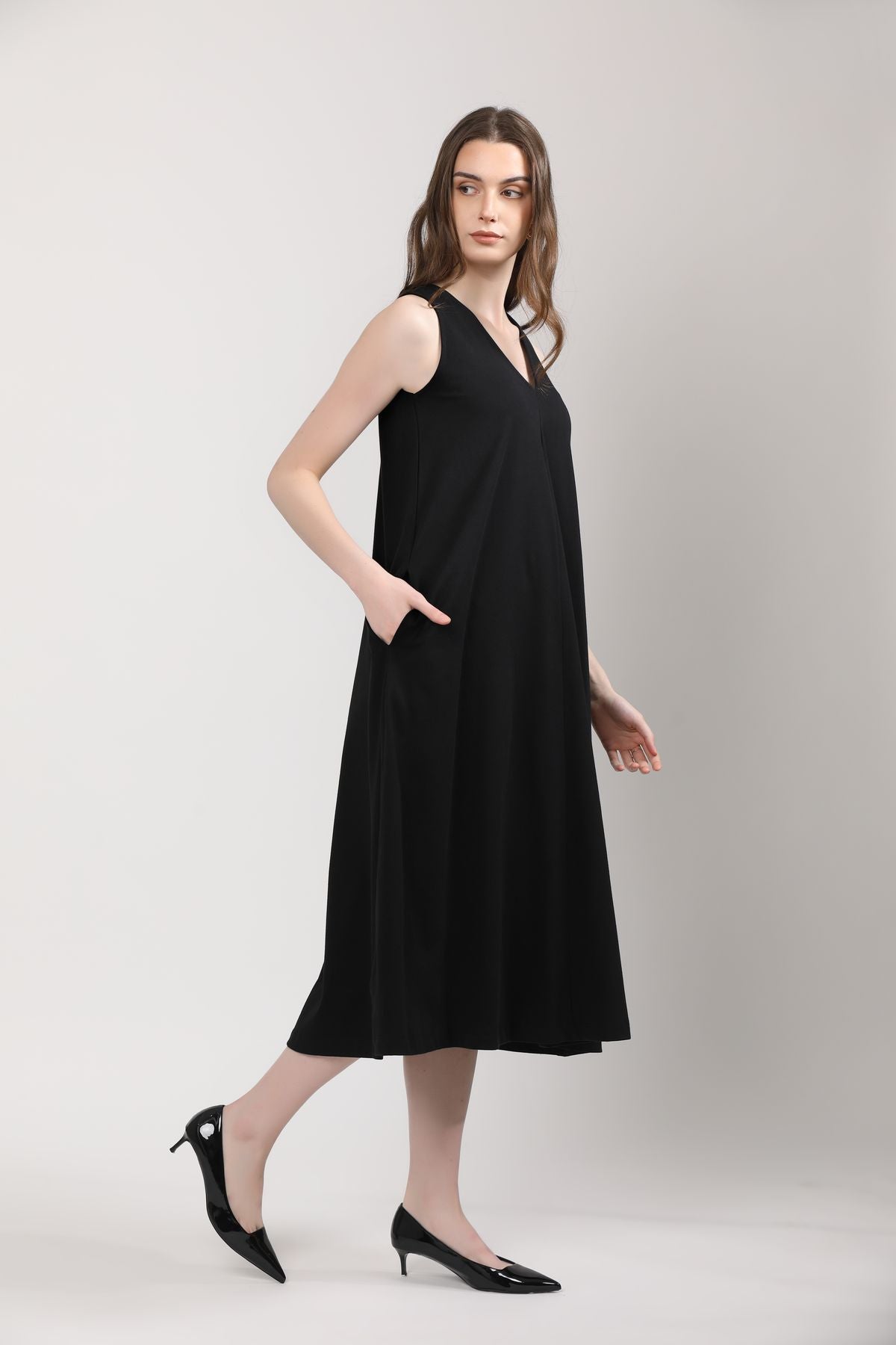 Roxane Pocket Dress - Black