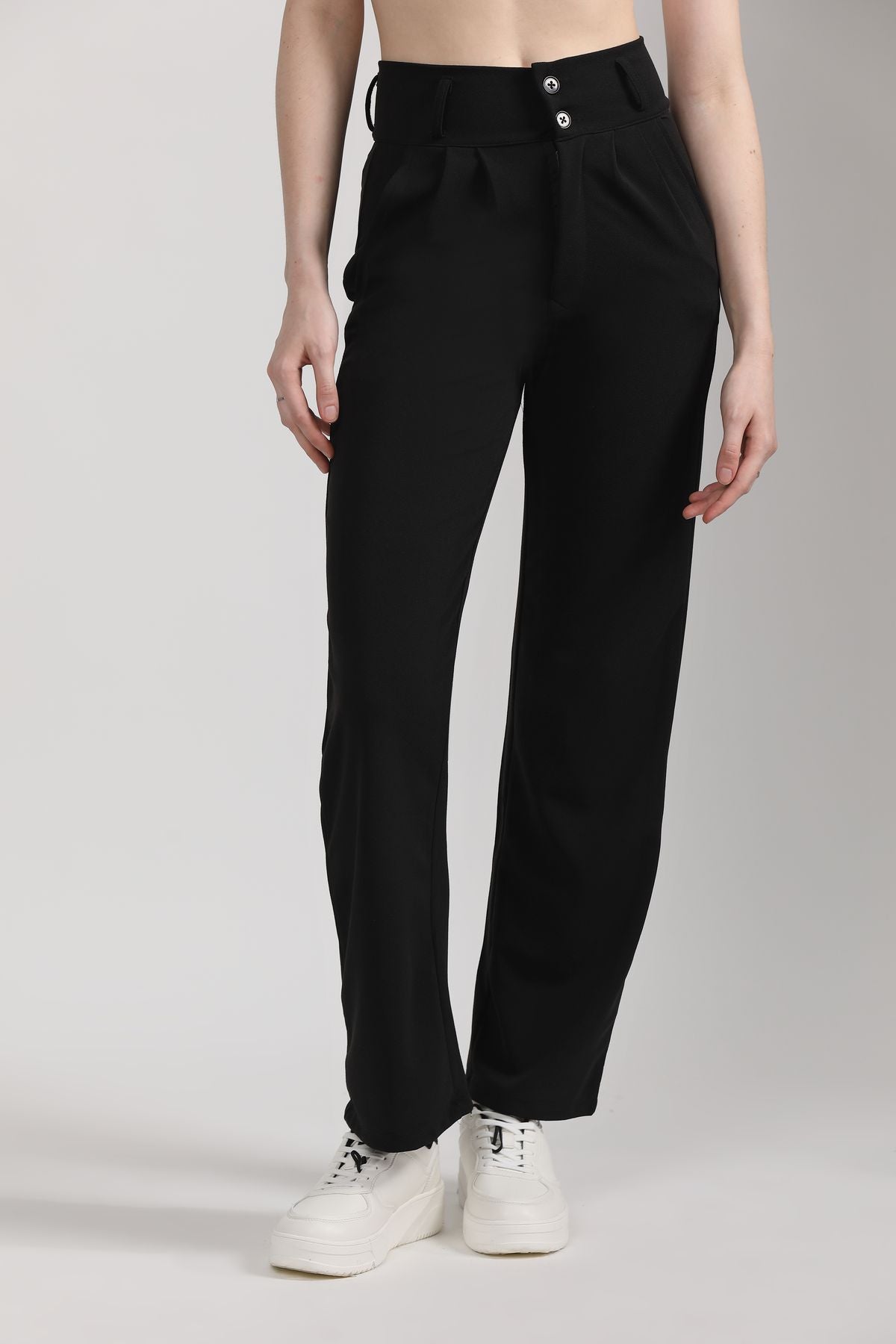 Black Trousers Women Wide Legs | Black Oversize Korean Pants - Women Office  Wear - Aliexpress