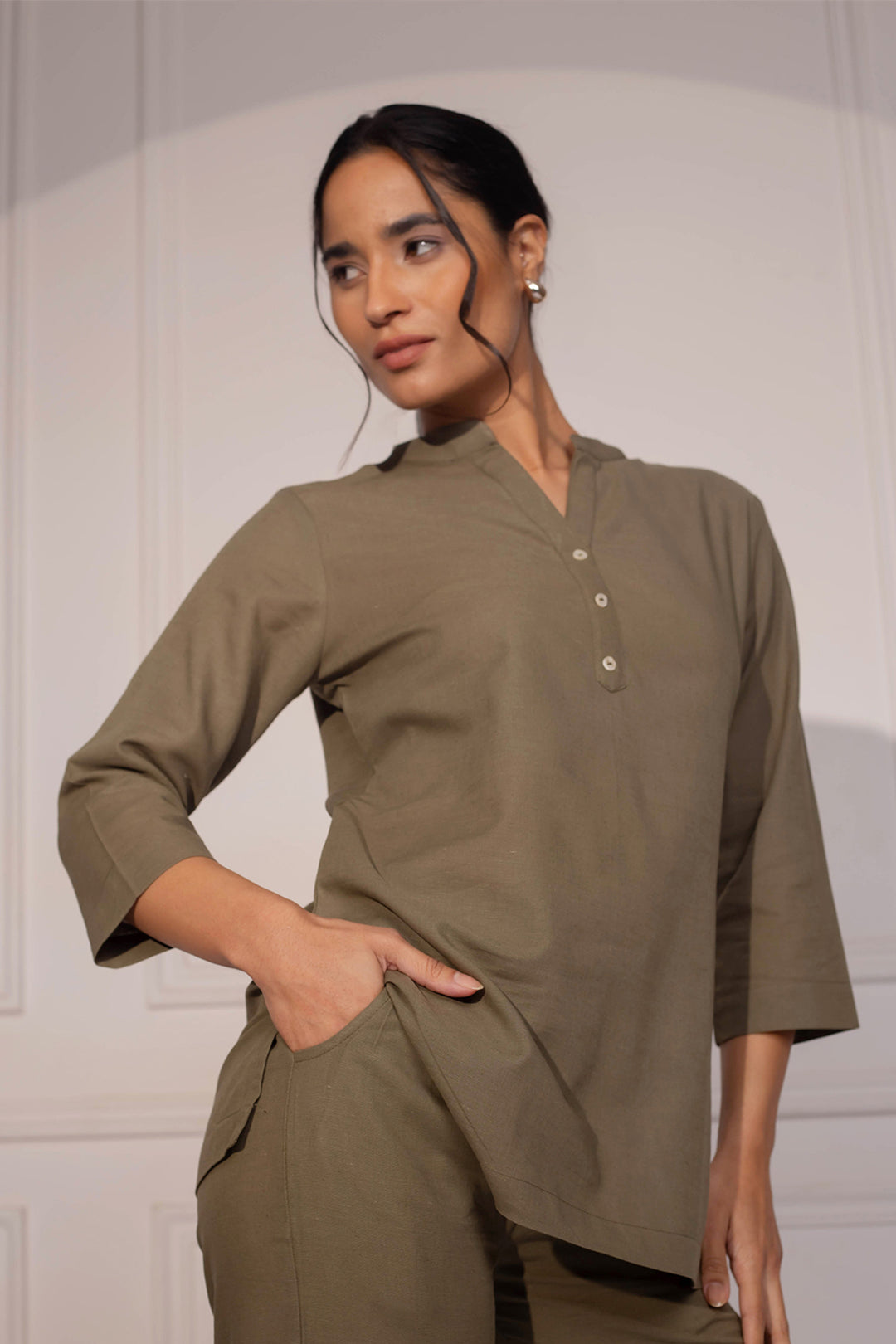 Everyday Linen Co-ord Set: Olive