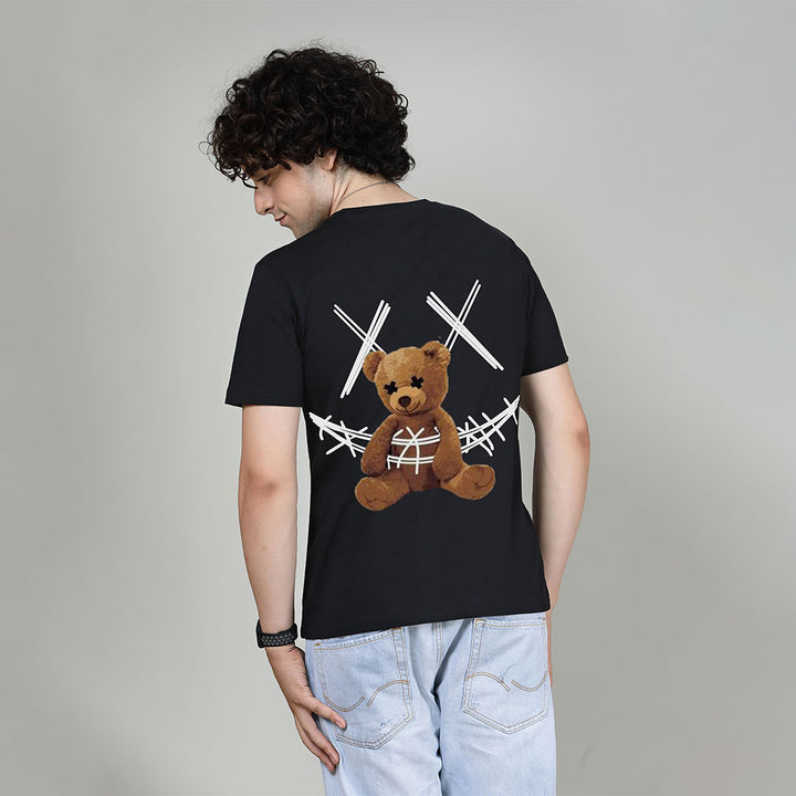 Drawstring Bear - Printed Half sleeves T- Shirt