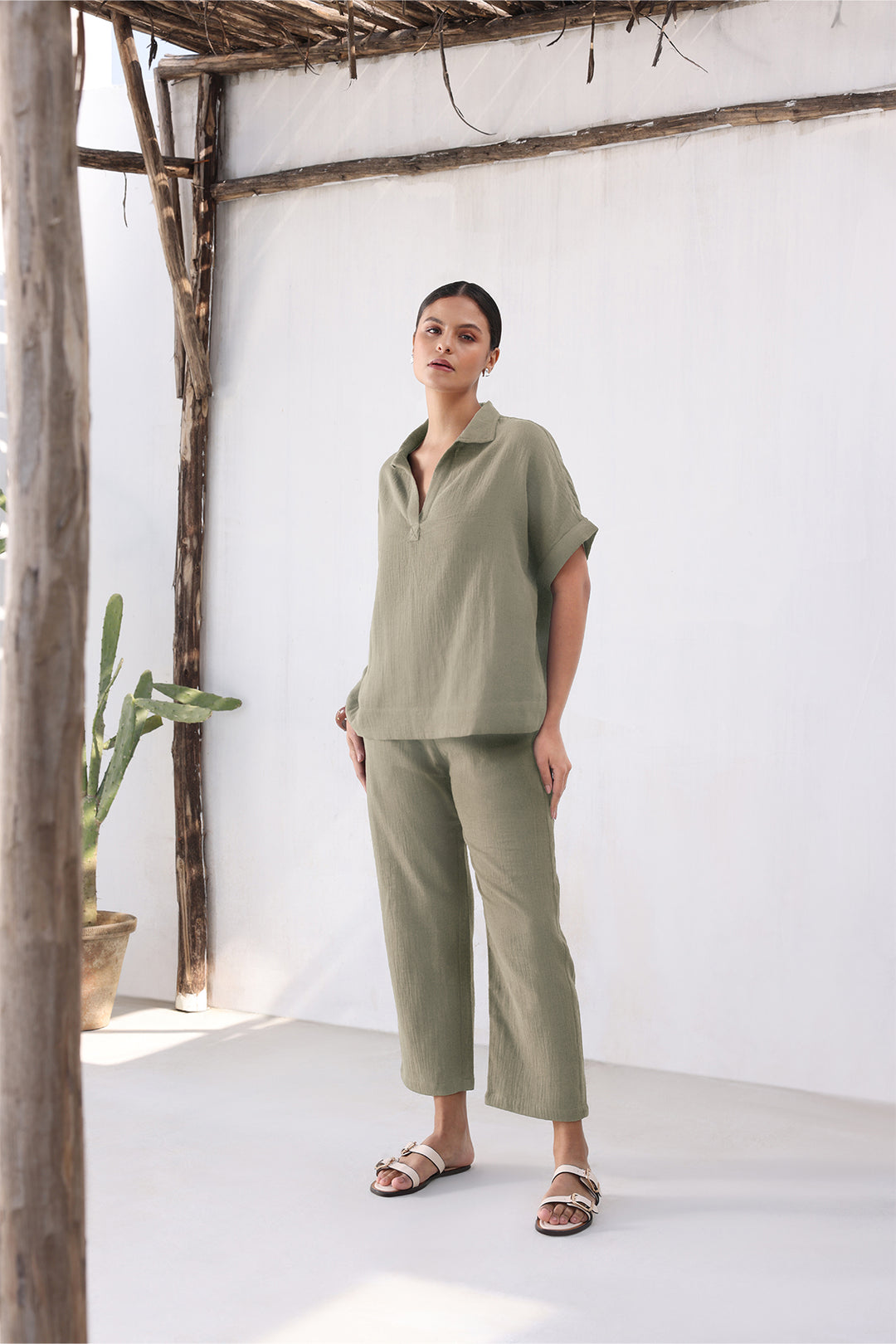 Lavasa Co-ord Set: Sage Mushroom