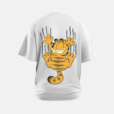 Scratchy Garfield - Printed Oversized Tees