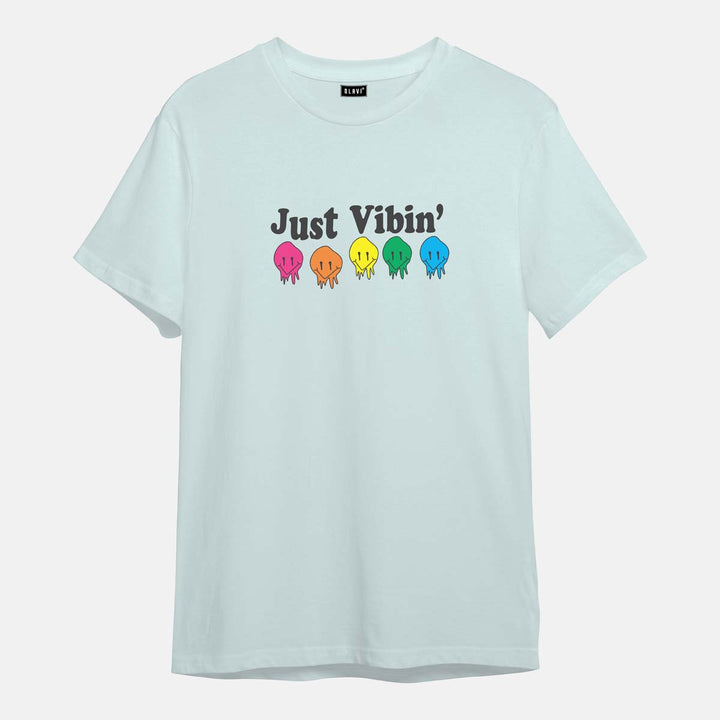 Just Vibin - Printed Half sleeves T- Shirt