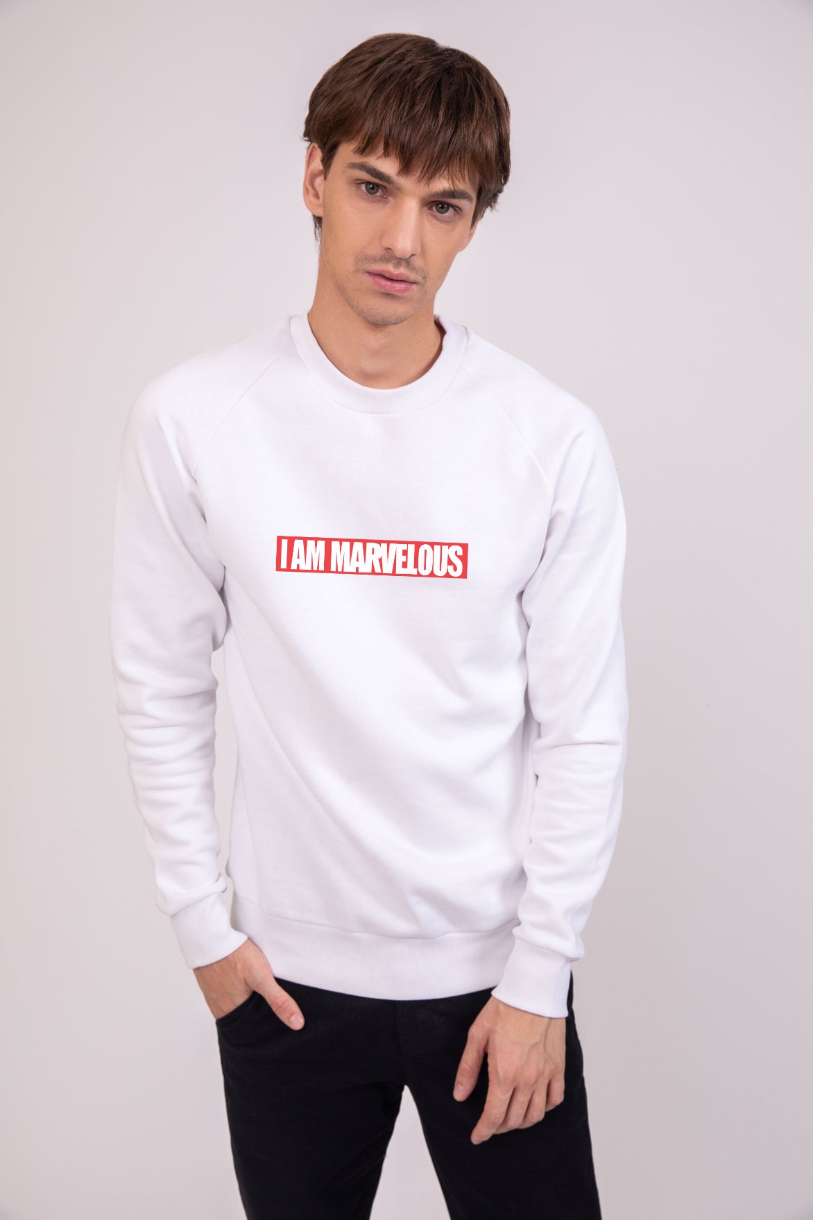 I am Marvelous Radiant White - Printed Sweatshirt