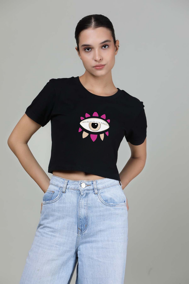 Evil Eye- Printed Crop Top