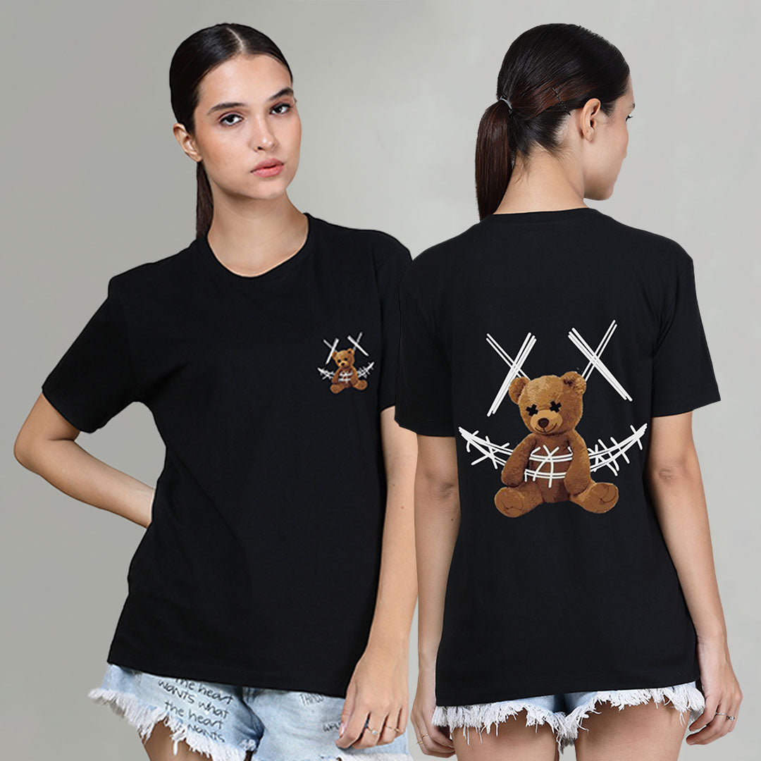 Drawstring Bear - Printed Half sleeves T- Shirt