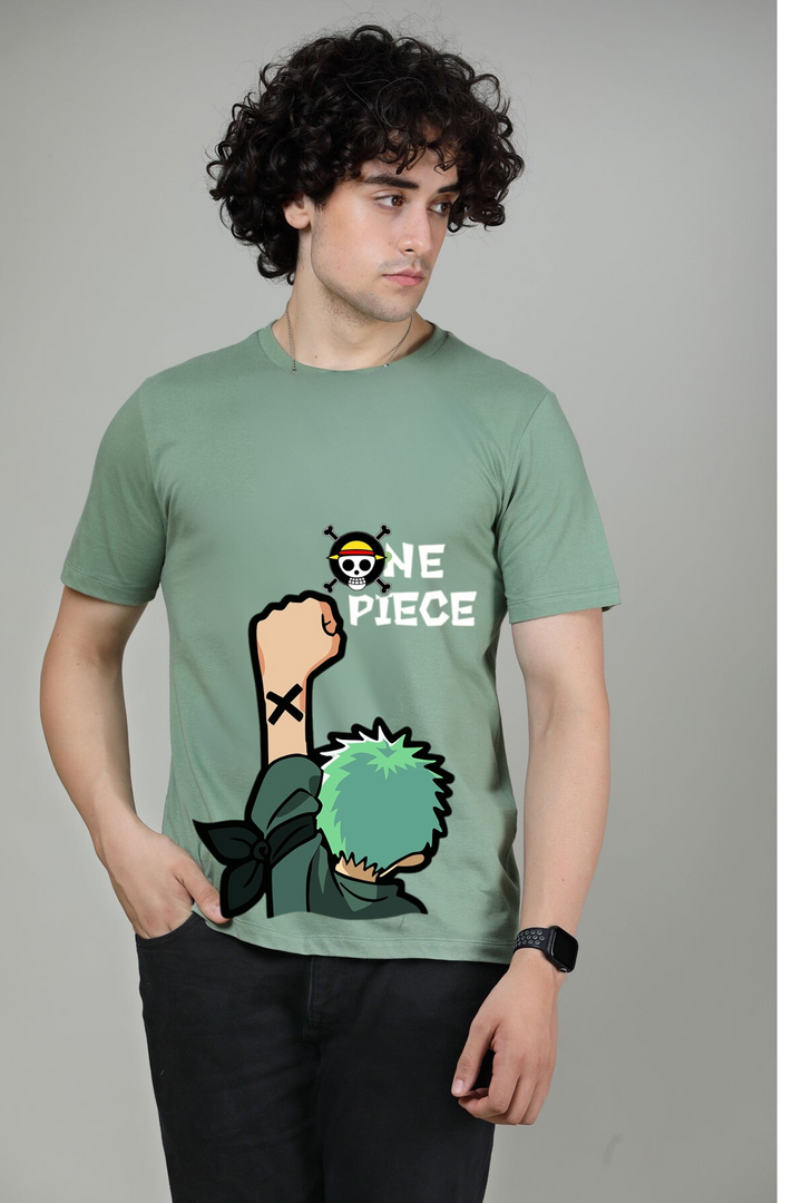 One Piece Green - Half sleeve T-Shirt