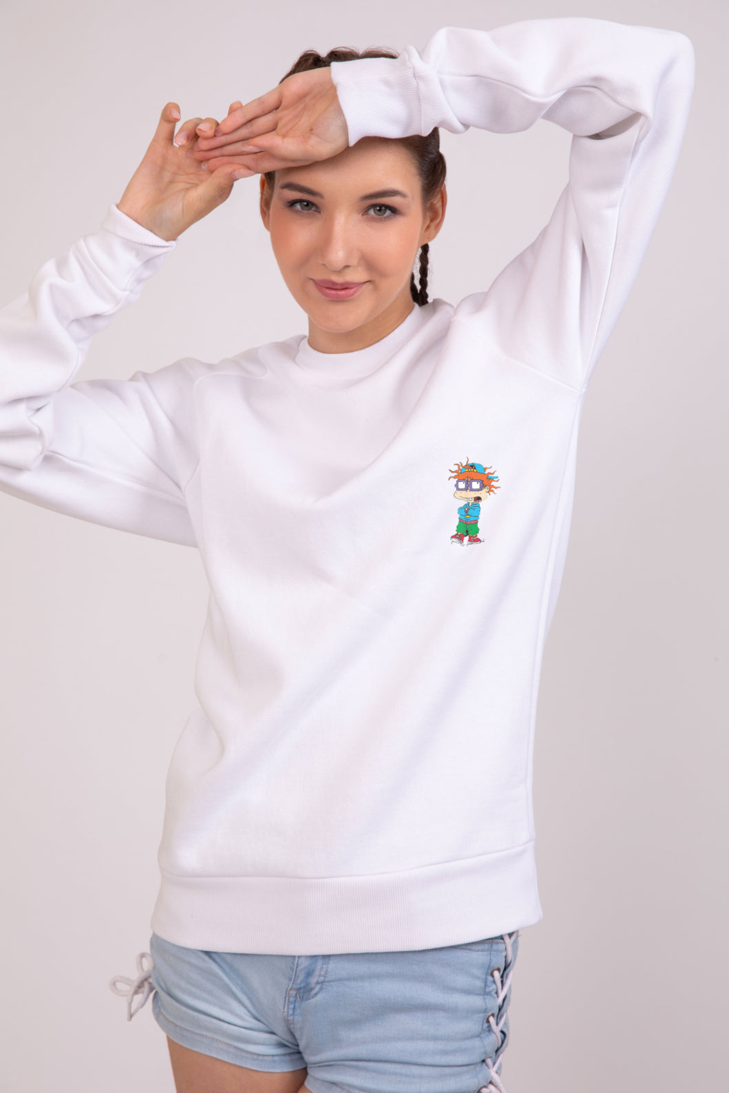 Chuckie Radiant White - Printed Sweatshirt