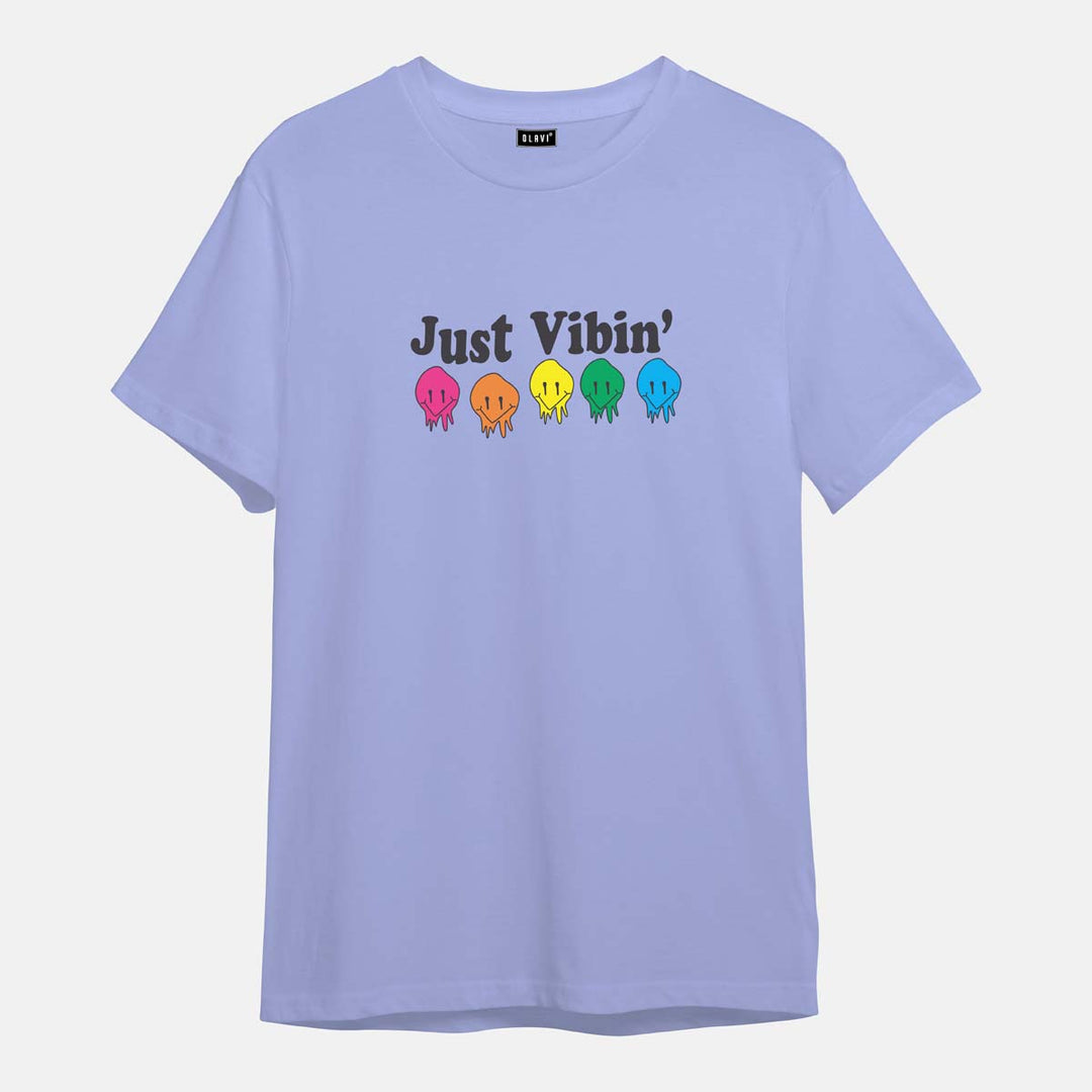 Just Vibin - Printed Half sleeves T- Shirt