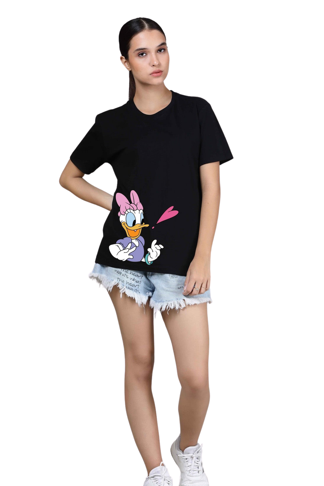 Heart Daisy Duck -  Half sleeve T-Shirt