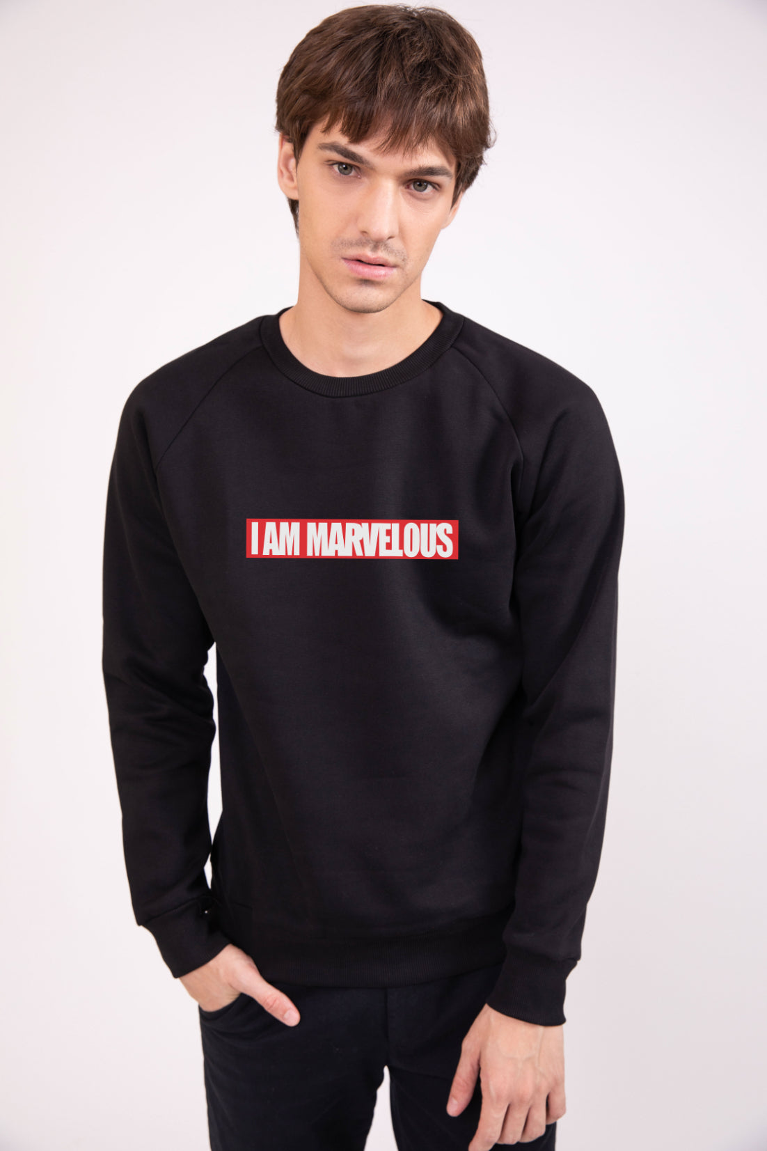 I am Marvelous Black - Printed Sweatshirt
