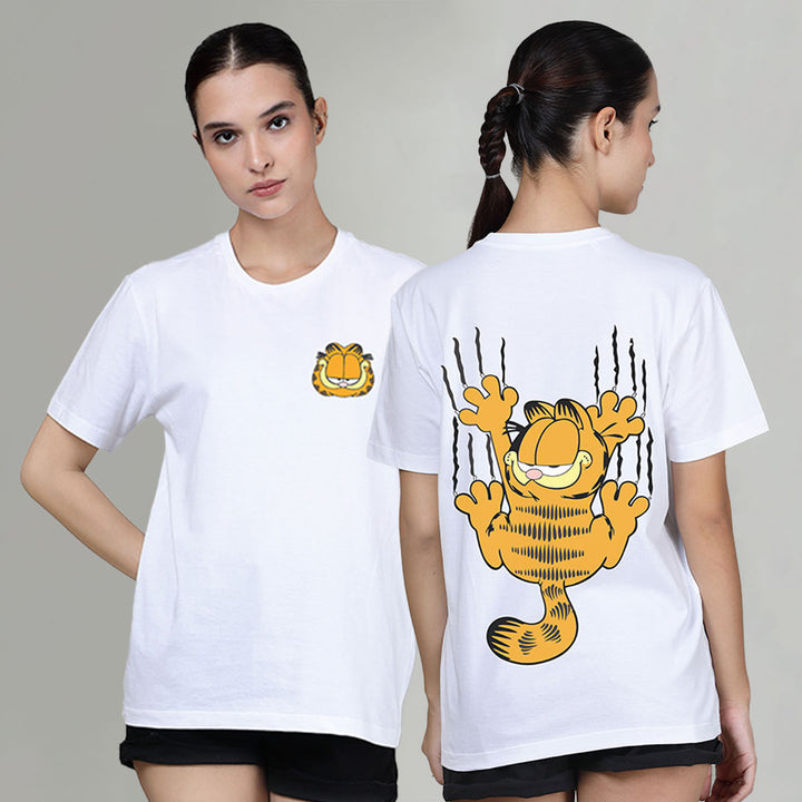 Scratchy Garfield - Printed Half sleeves T- Shirt