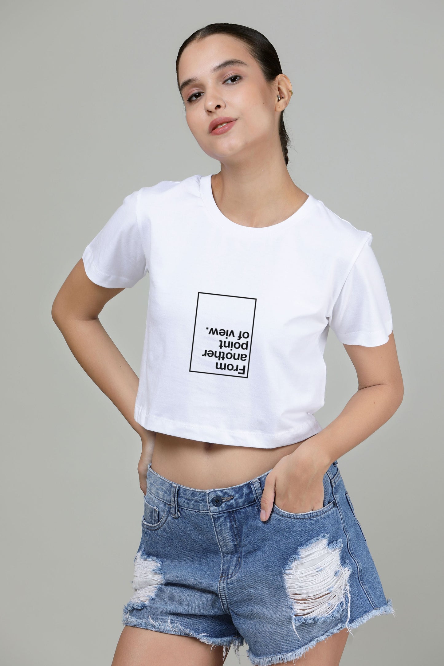 From another point of view - Printed Crop Top
