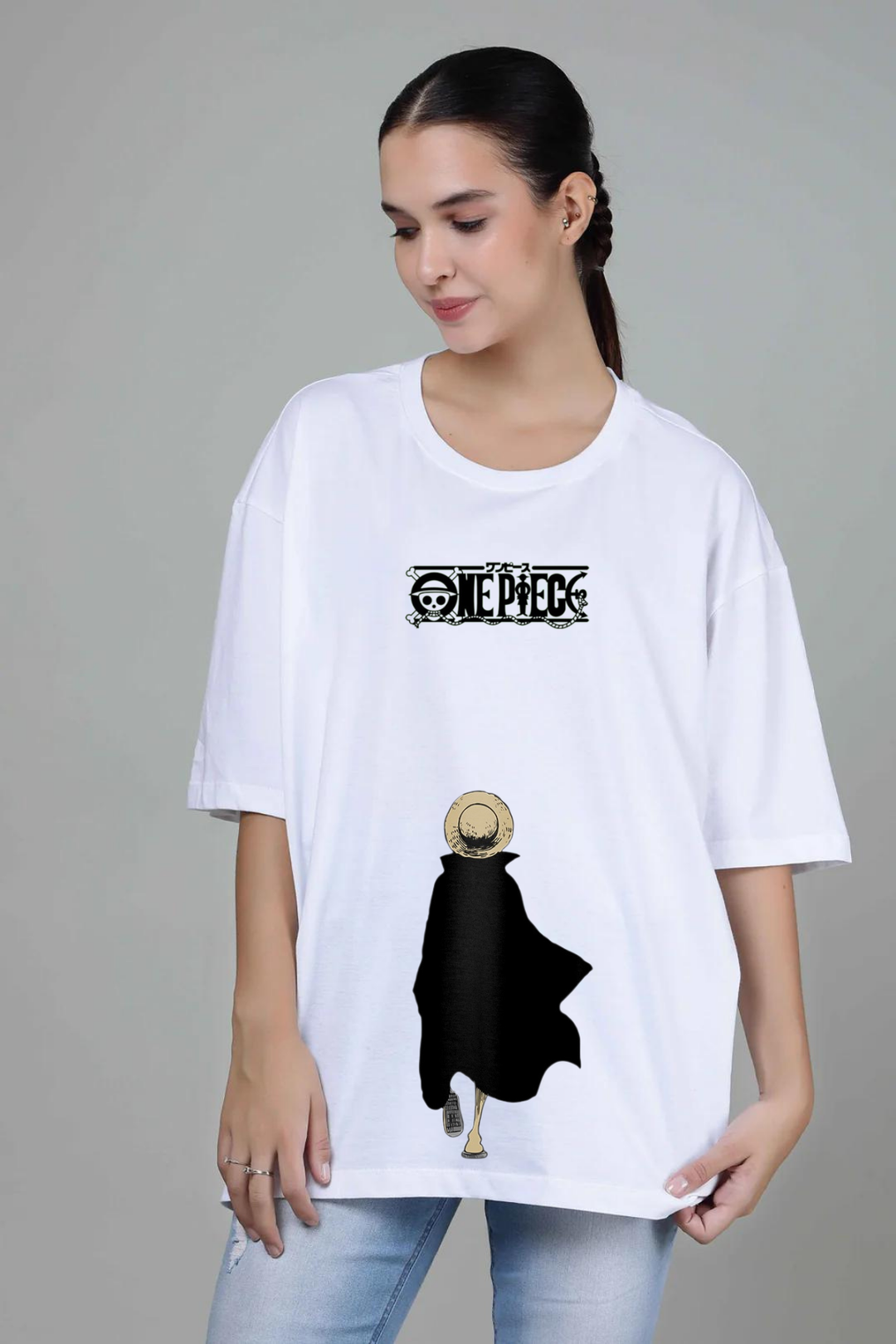 One Piece Black- Unisex Oversized T-Shirt