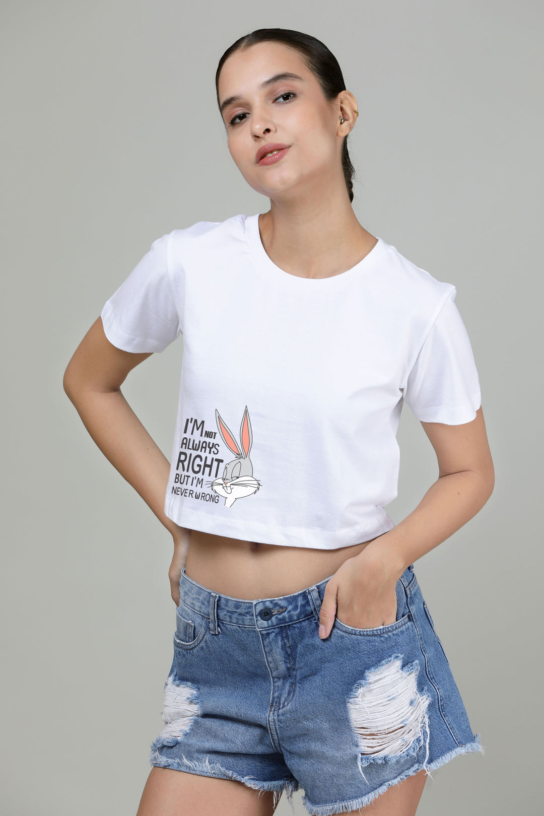 Not always Right-Printed Crop Top