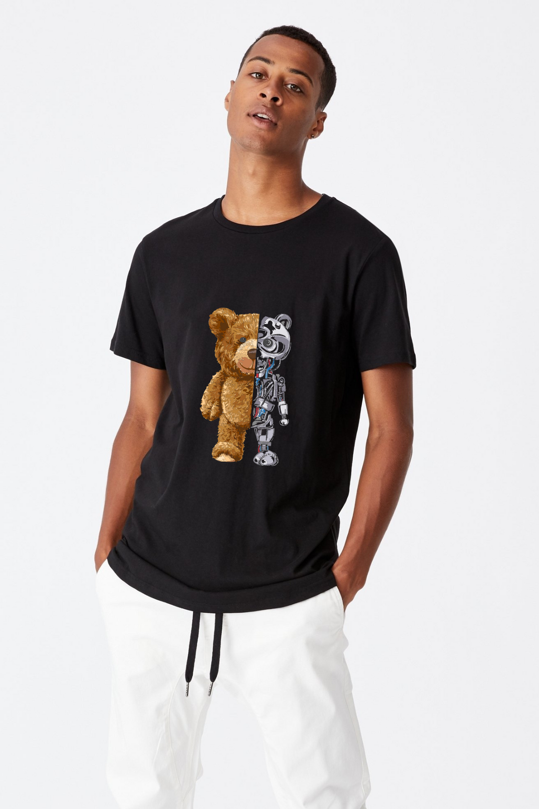 Robo Teddy - Printed Half sleeves T- Shirt