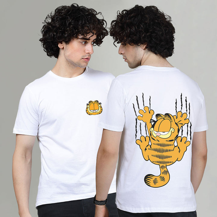 Scratchy Garfield - Printed Half sleeves T- Shirt