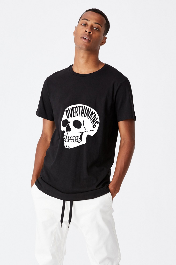 Overthinking - Printed Half sleeves T- Shirt