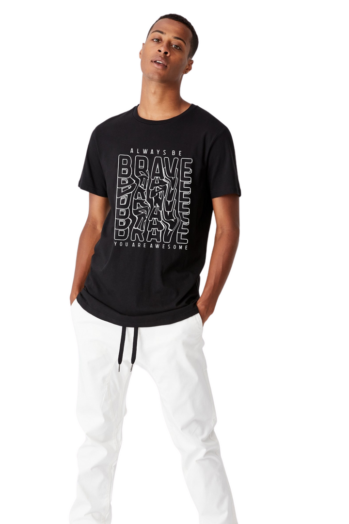 BRAVE - Printed Half sleeves T- Shirt