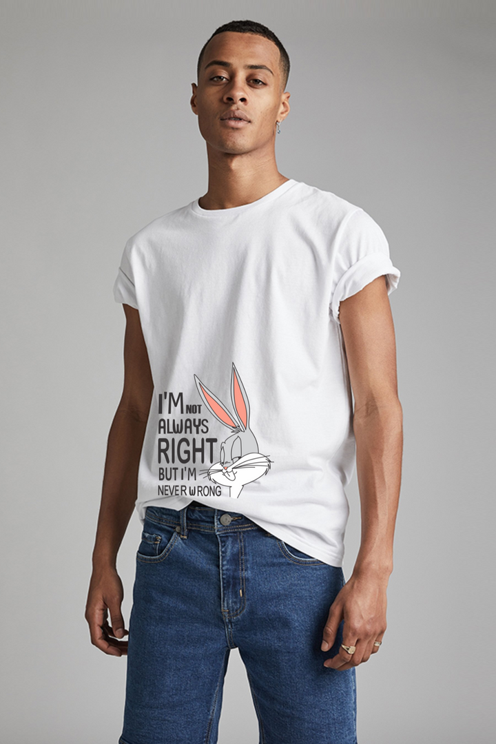 Not always Right- Printed Half sleeves T- Shirt