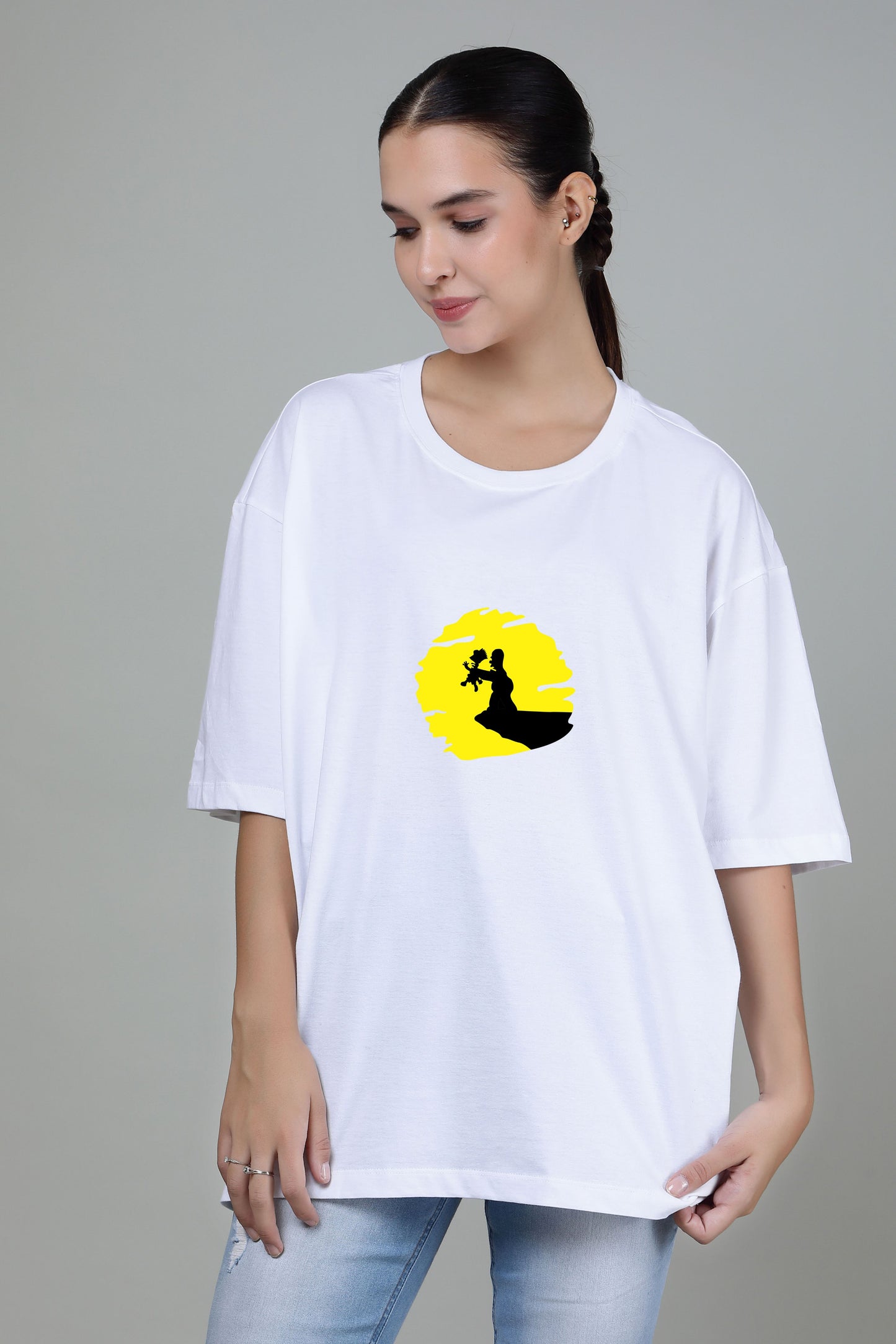 The simpsons Radiant White - Printed Oversized Tees