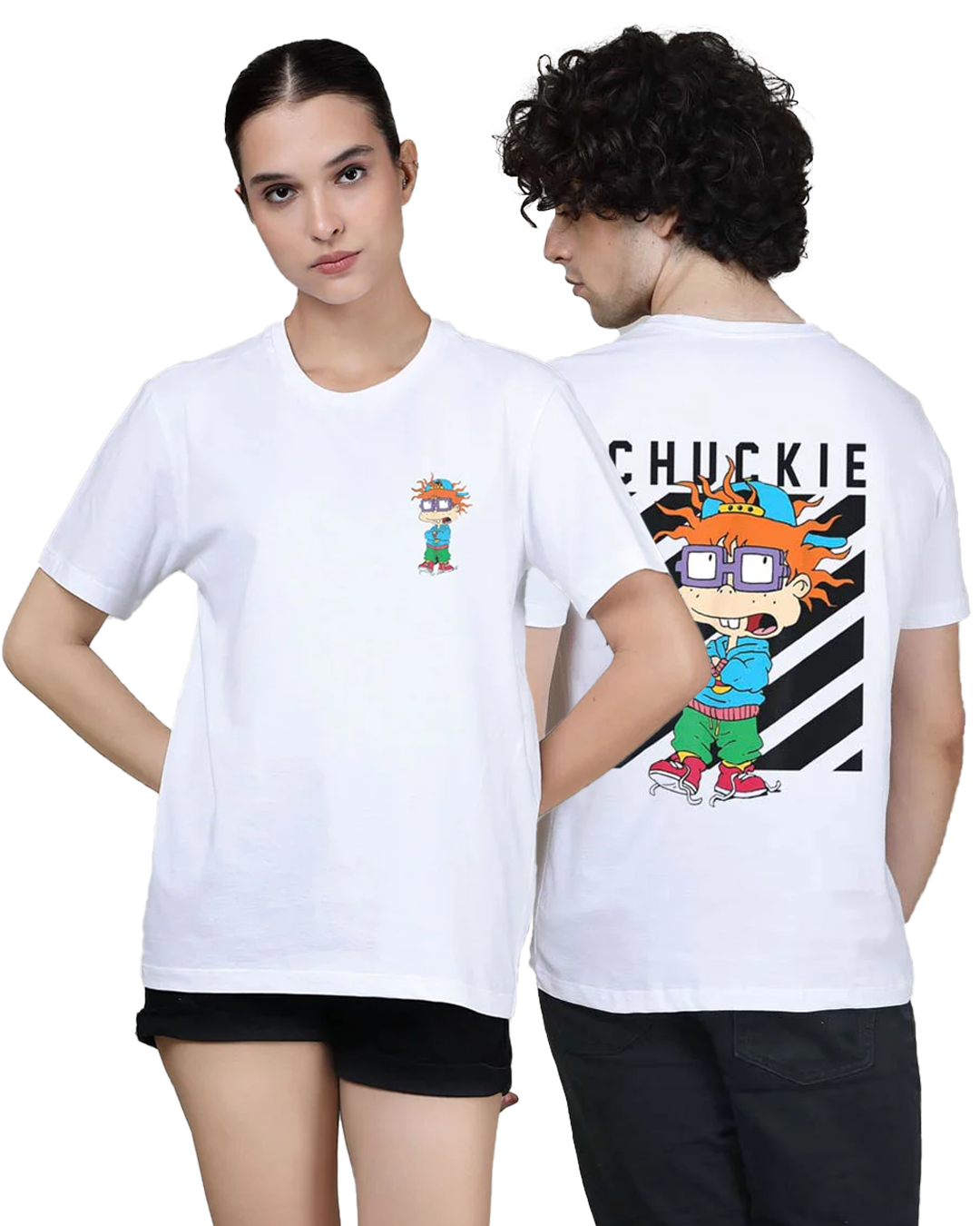 Chuckie Radiant White -  Printed Half sleeves T- Shirt