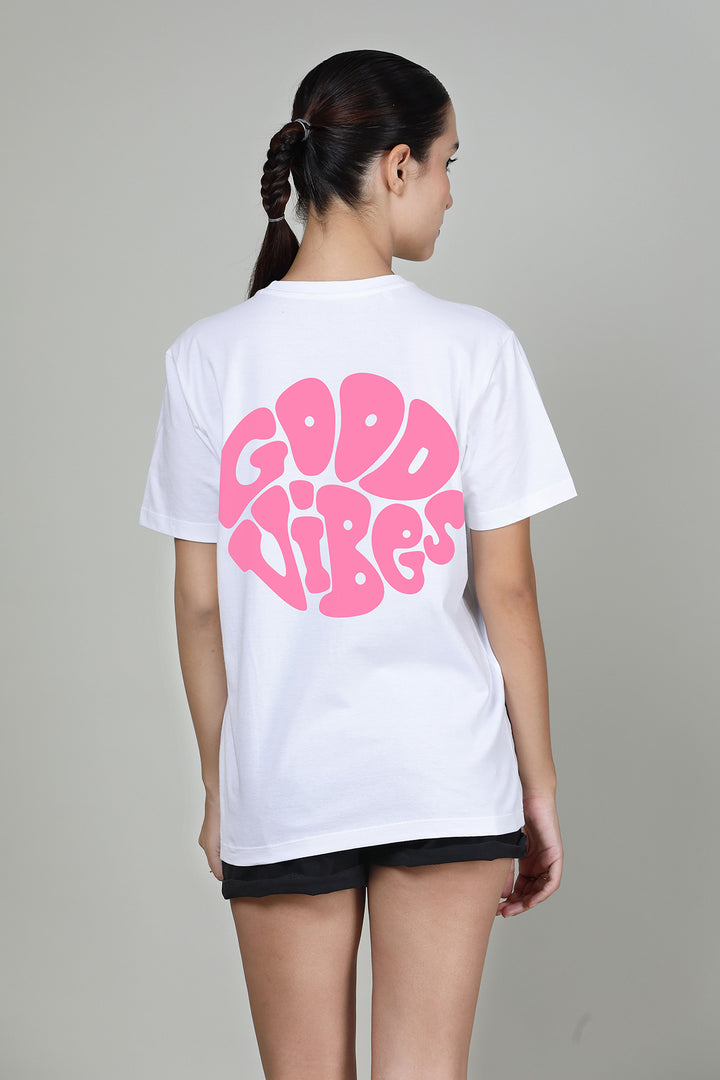 Good vibes - Unisex Half sleeve T-Shirt - White