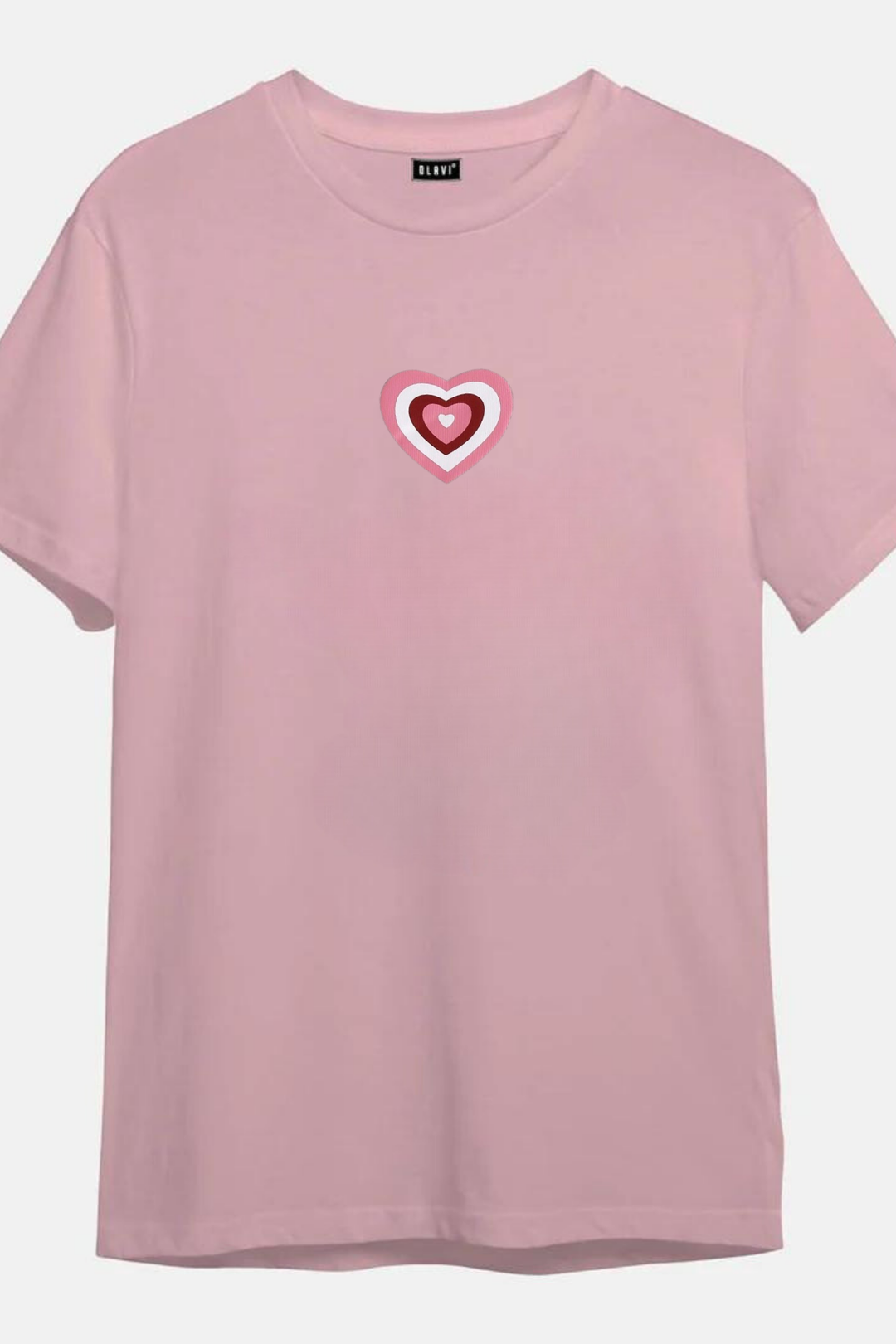 Pink Heart - Half sleeve T-Shirt