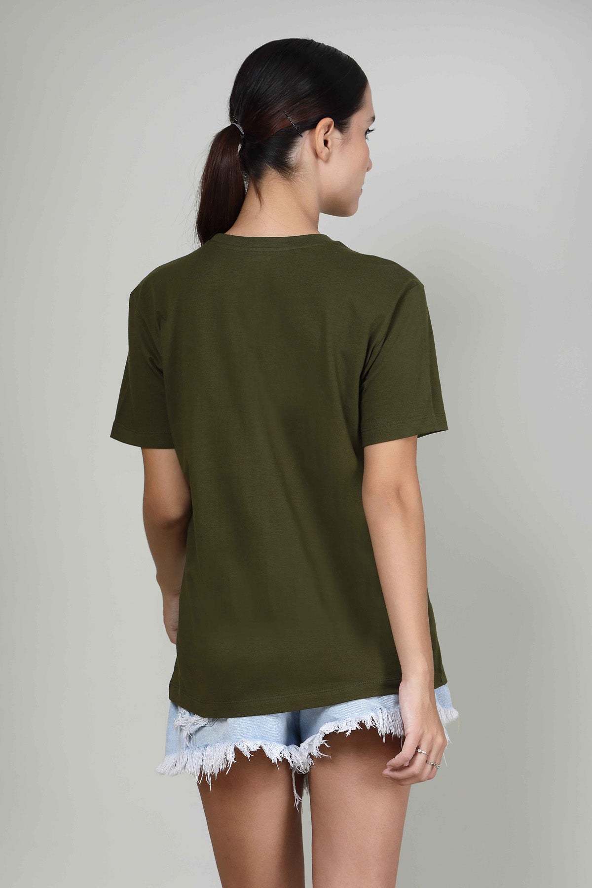 Olive - Half sleeves T- Shirt