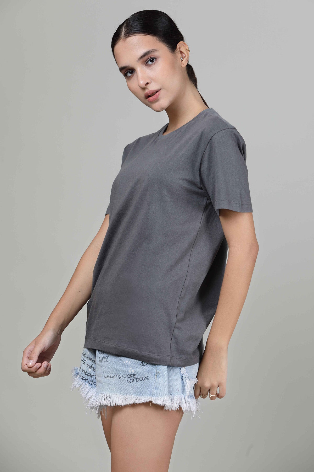 Shadow Grey - Half sleeves T- Shirt