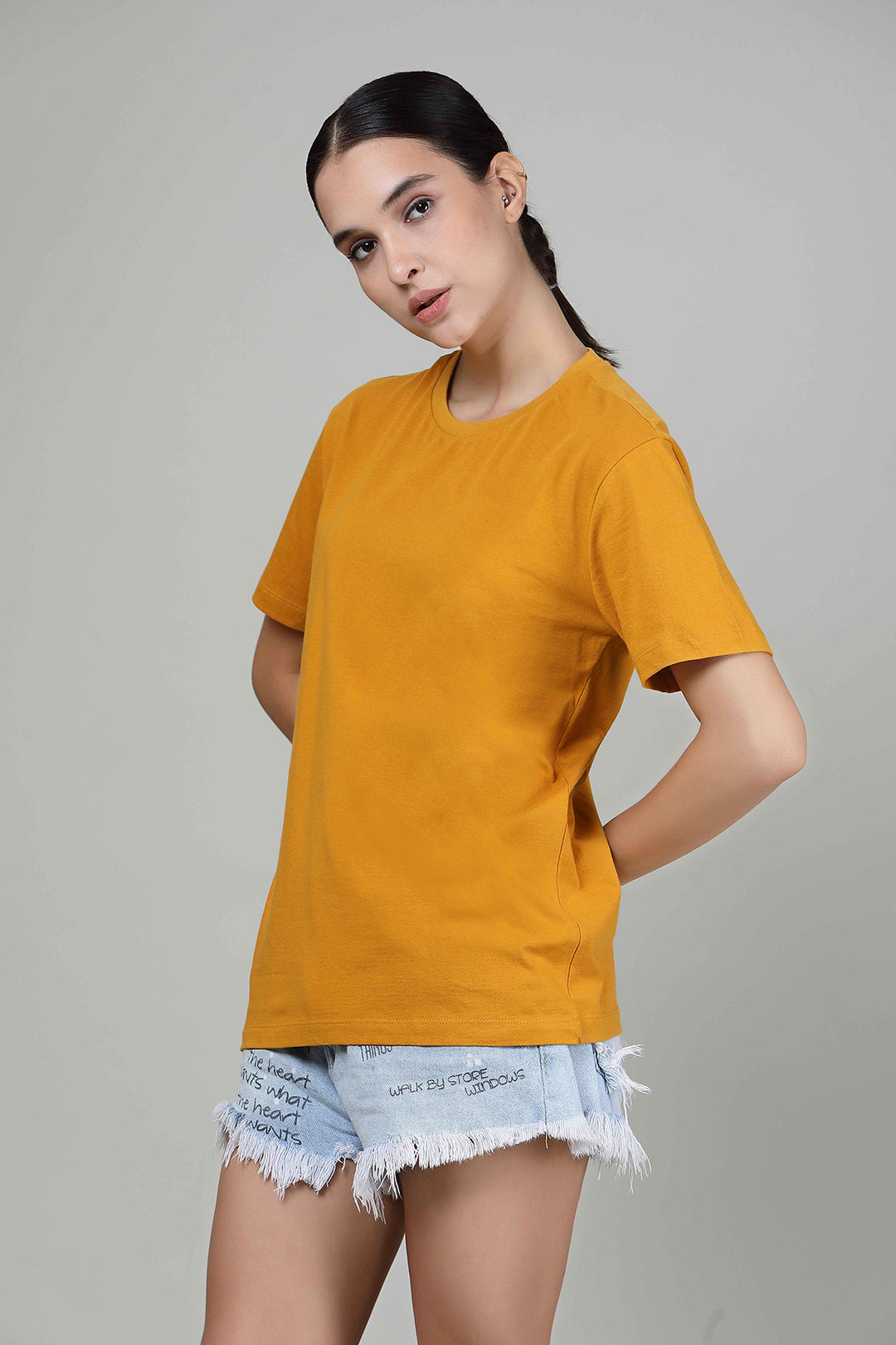 Mustard - Womens Half sleeves T- Shirt