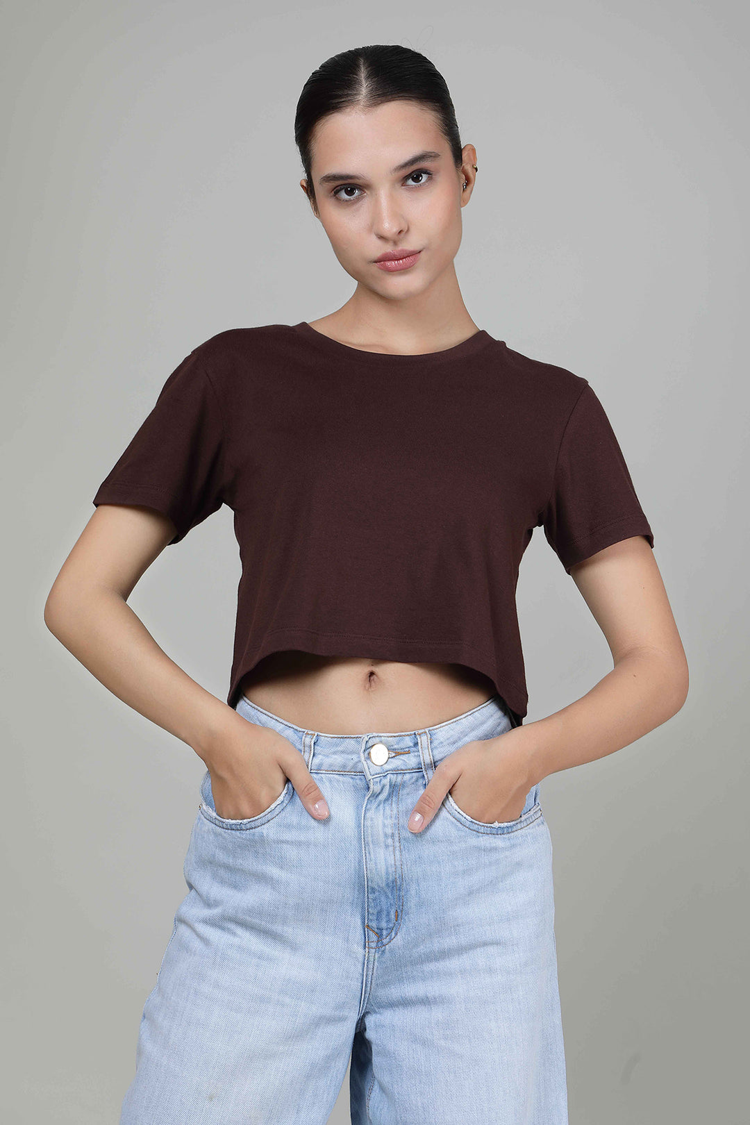 Brown - Crop Top